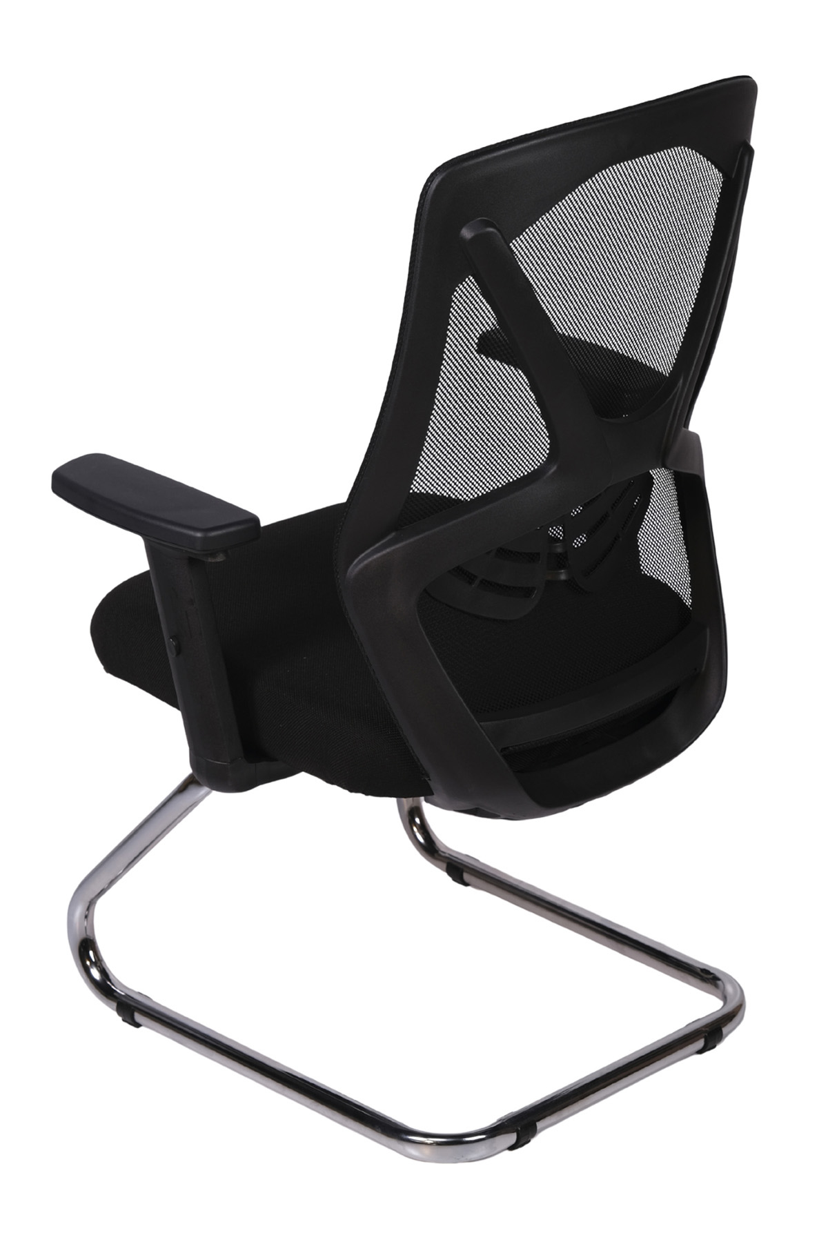 Ofisbazaar Dolphin Siyah Fileli Misafir Koltuğu | Ergonomik Toplantı ve Bekleme Koltuğu Siyah Fileli