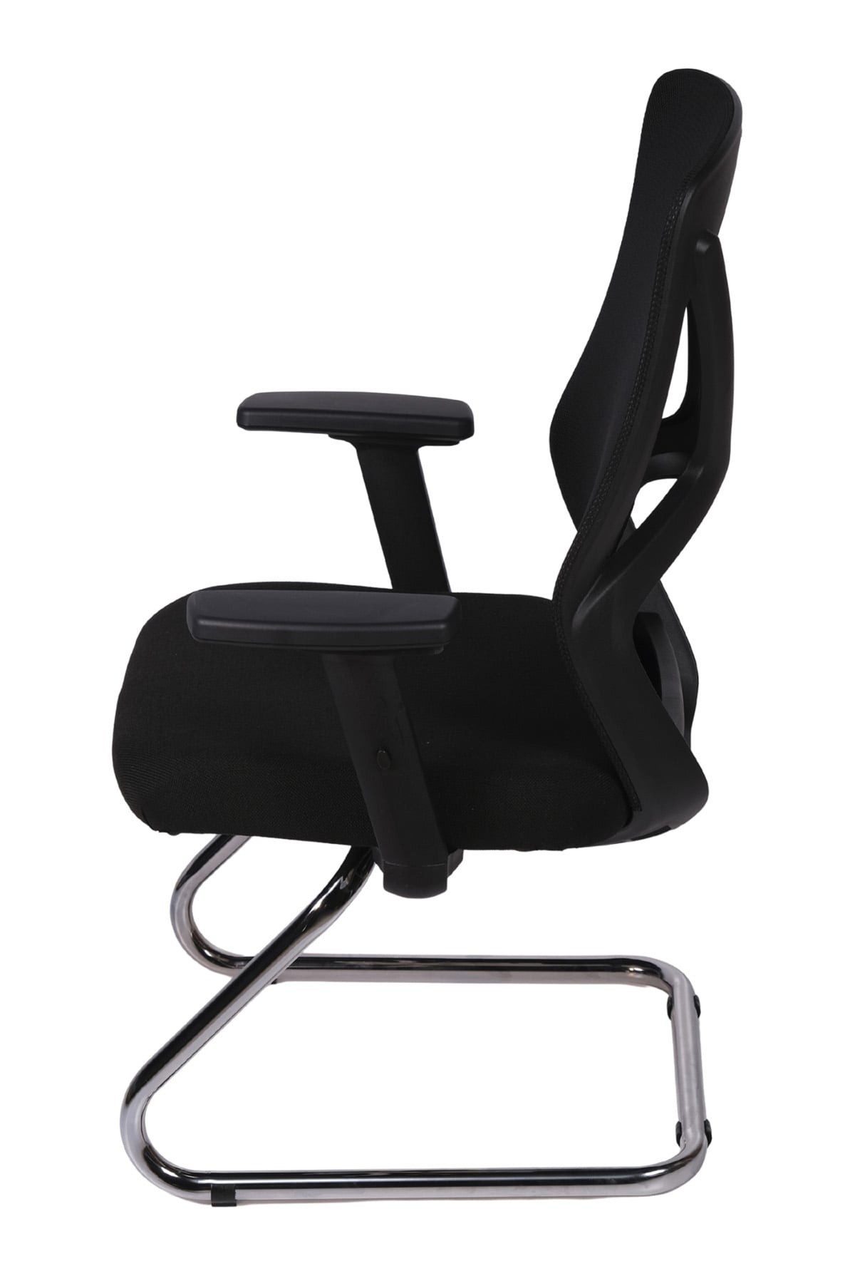 Ofisbazaar Dolphin Siyah Fileli Misafir Koltuğu | Ergonomik Toplantı ve Bekleme Koltuğu Siyah Fileli