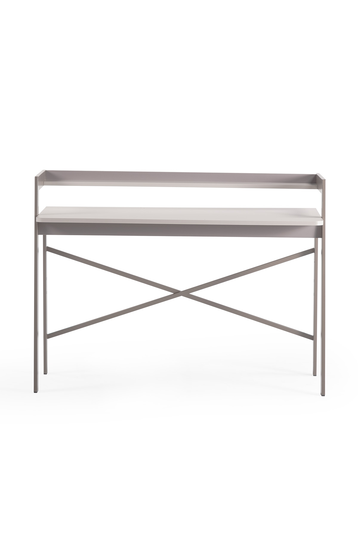 Ofisbazaar Home Desk 120x60 cm – Üst Raflı Metal Ayaklı Çalışma Masası