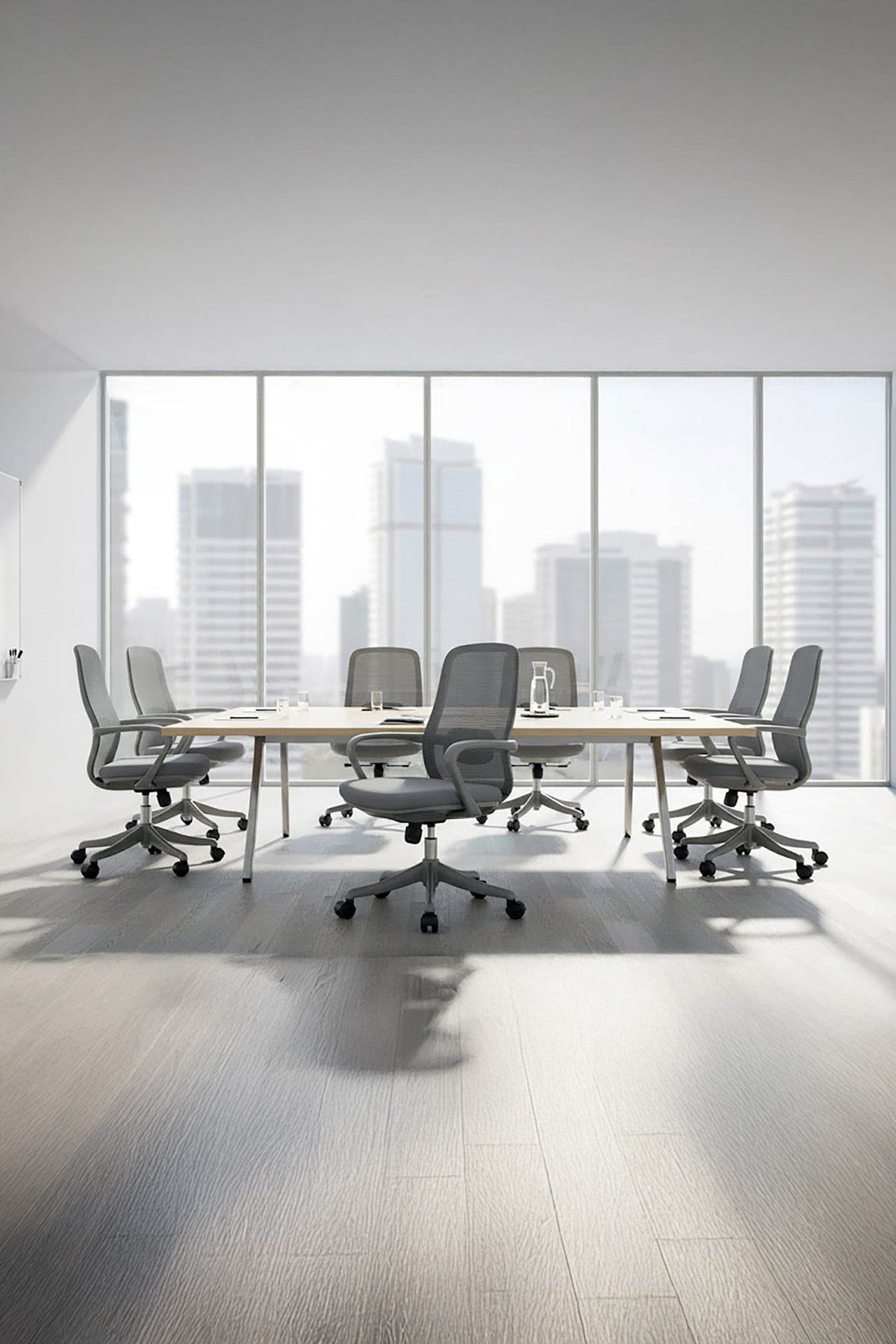 Ofisbazaar Lavander Fileli Çalışma Koltuğu | Ergonomik Şef ve Toplantı Koltuğu Gri