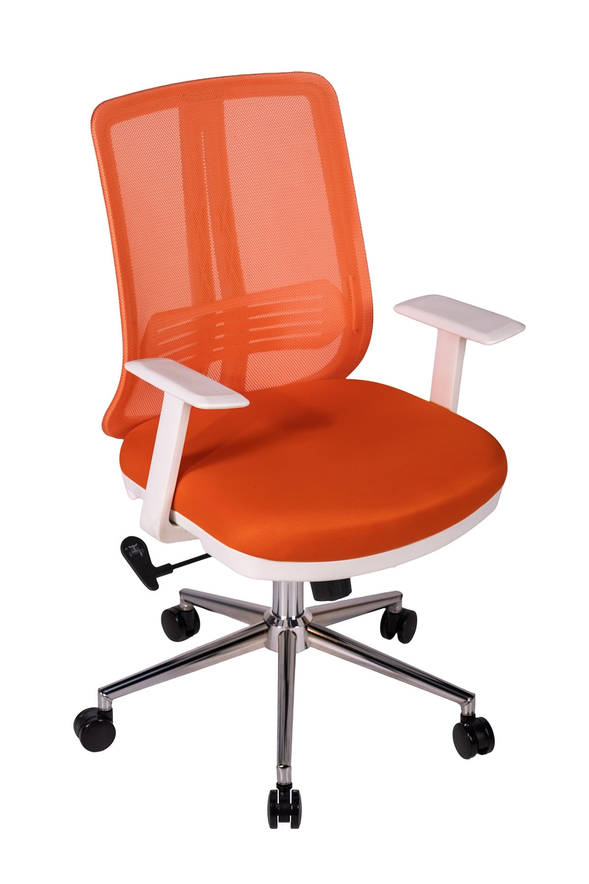 Ofisbazaar UP Beyaz Fileli Çalışma Koltuğu | Ergonomik Şef ve Toplantı Koltuğu Turuncu