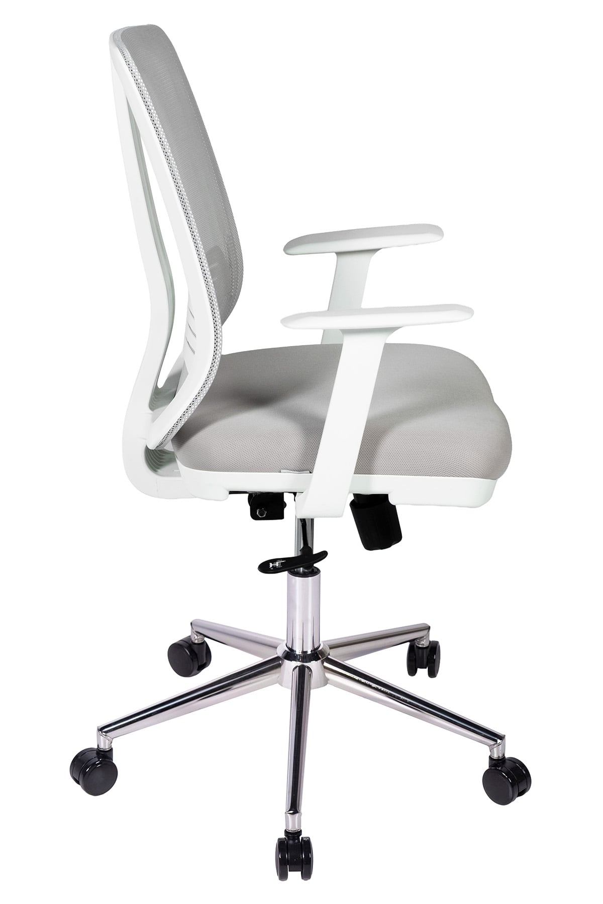 Ofisbazaar UP Beyaz Fileli Çalışma Koltuğu | Ergonomik Şef ve Toplantı Koltuğu Gri 