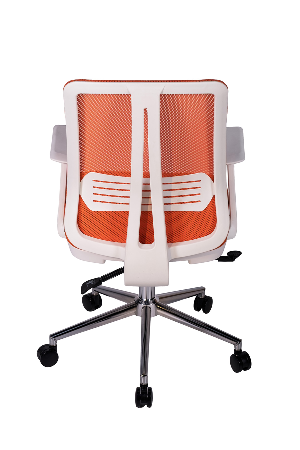 Ofisbazaar UP Beyaz Fileli Çalışma Koltuğu | Ergonomik Şef ve Toplantı Koltuğu Turuncu