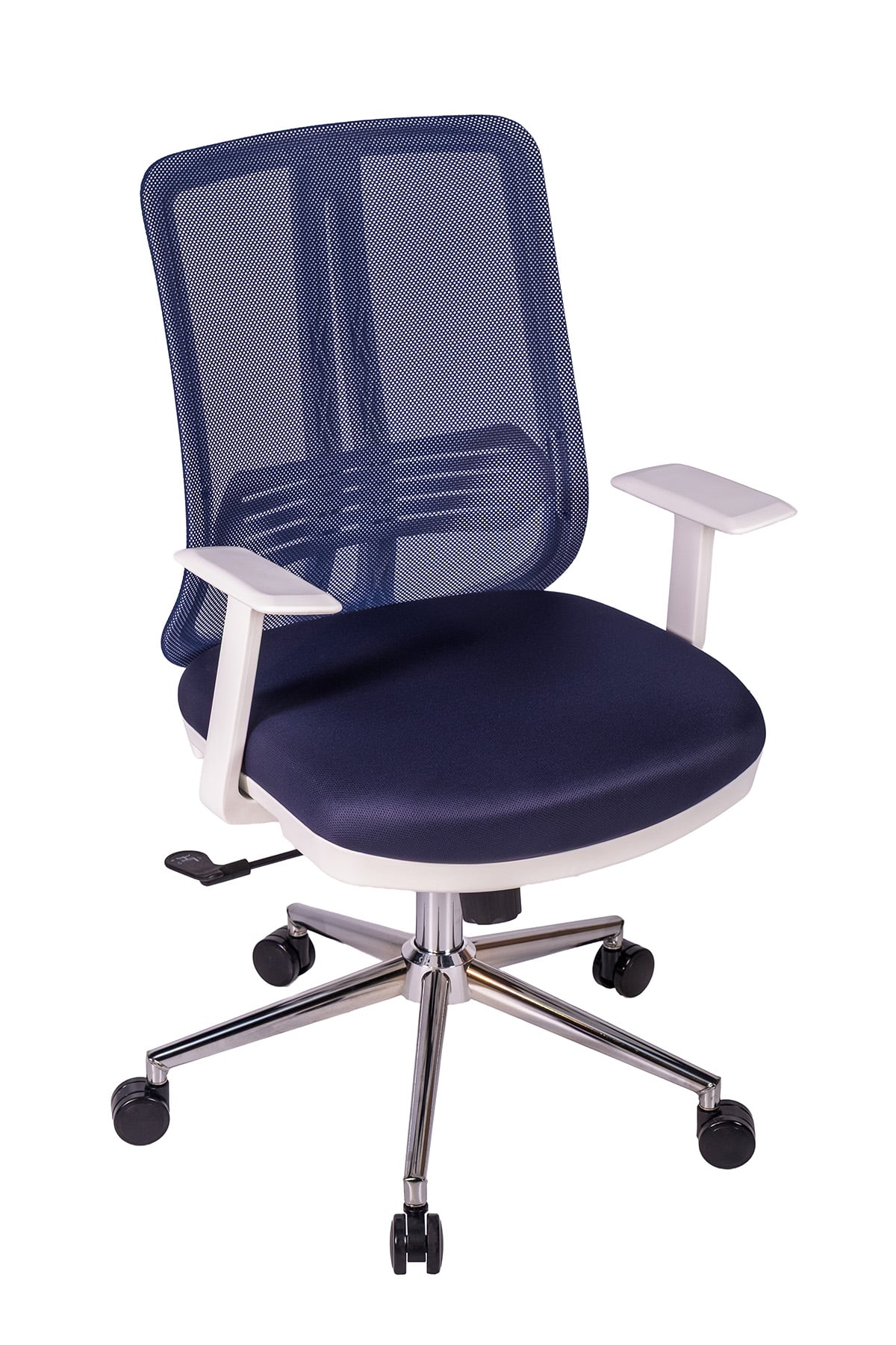 Ofisbazaar UP Beyaz Fileli Çalışma Koltuğu | Ergonomik Şef ve Toplantı Koltuğu Lacivert