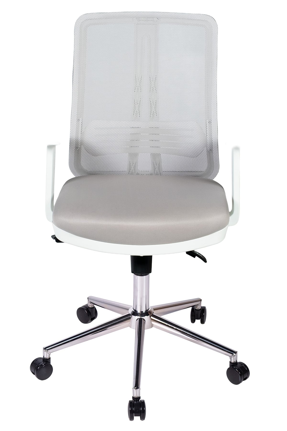 Ofisbazaar UP Beyaz Fileli Çalışma Koltuğu | Ergonomik Şef ve Toplantı Koltuğu Gri 