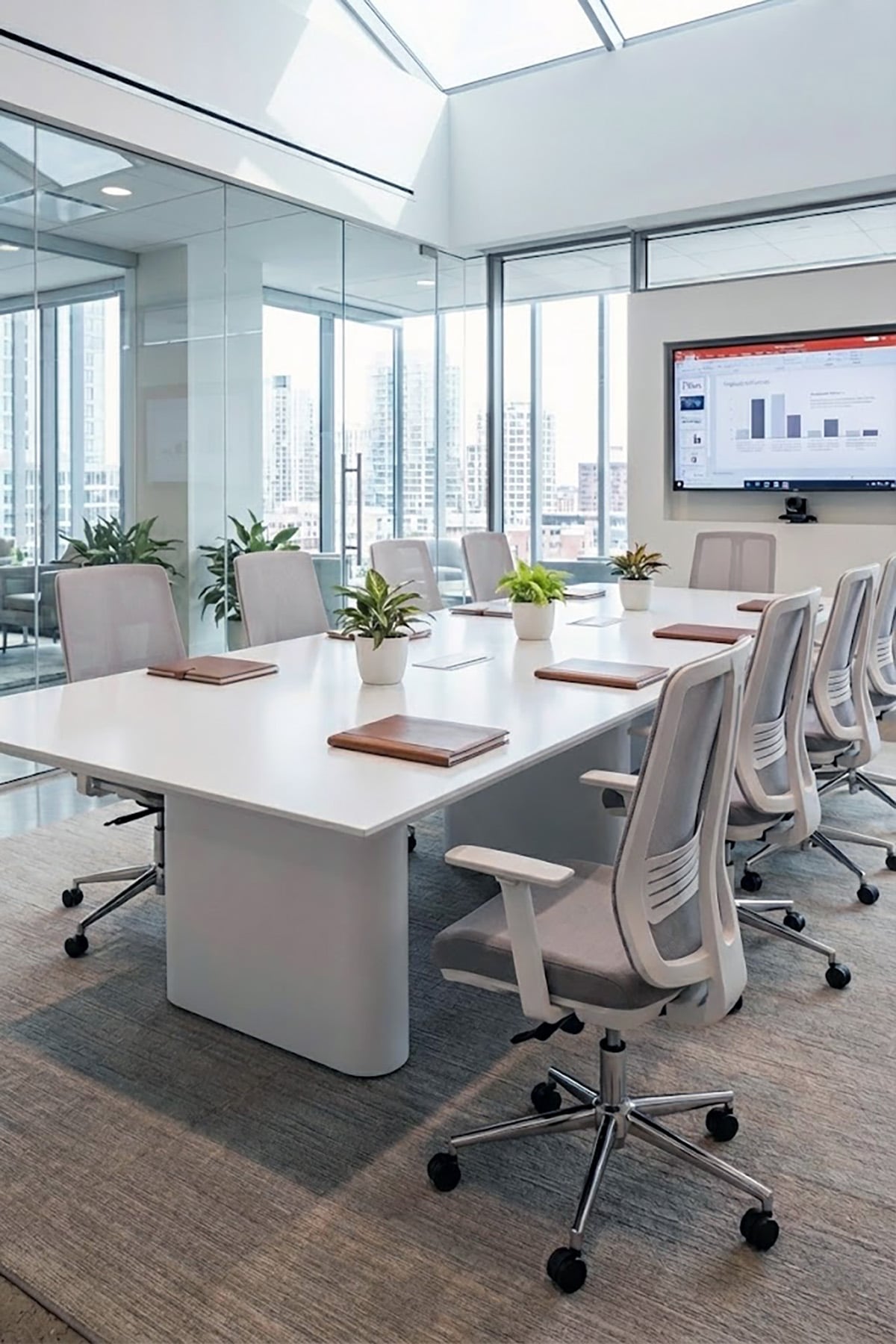 Ofisbazaar UP Beyaz Fileli Çalışma Koltuğu | Ergonomik Şef ve Toplantı Koltuğu Gri 