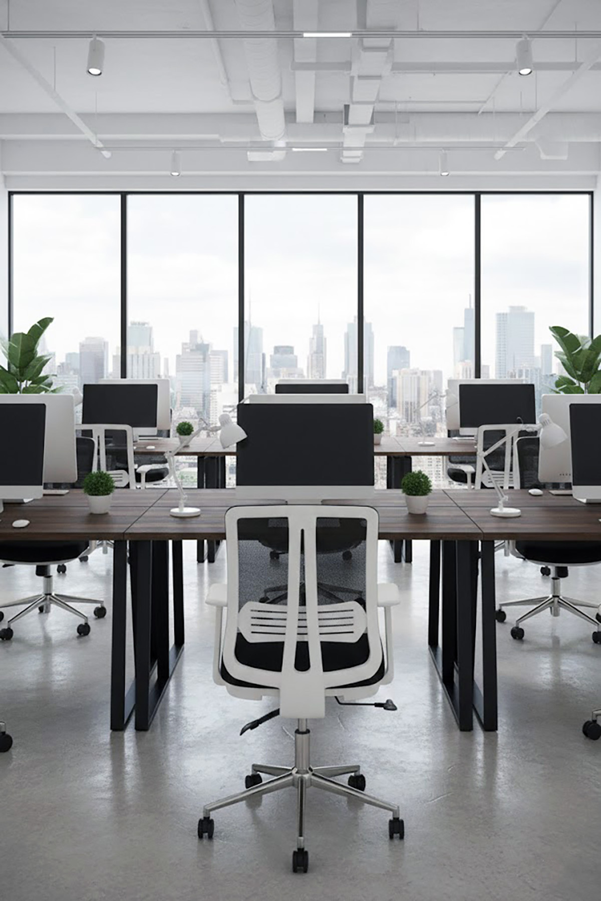 Ofisbazaar UP Beyaz Fileli Çalışma Koltuğu | Ergonomik Şef ve Toplantı Koltuğu Siyah Fileli