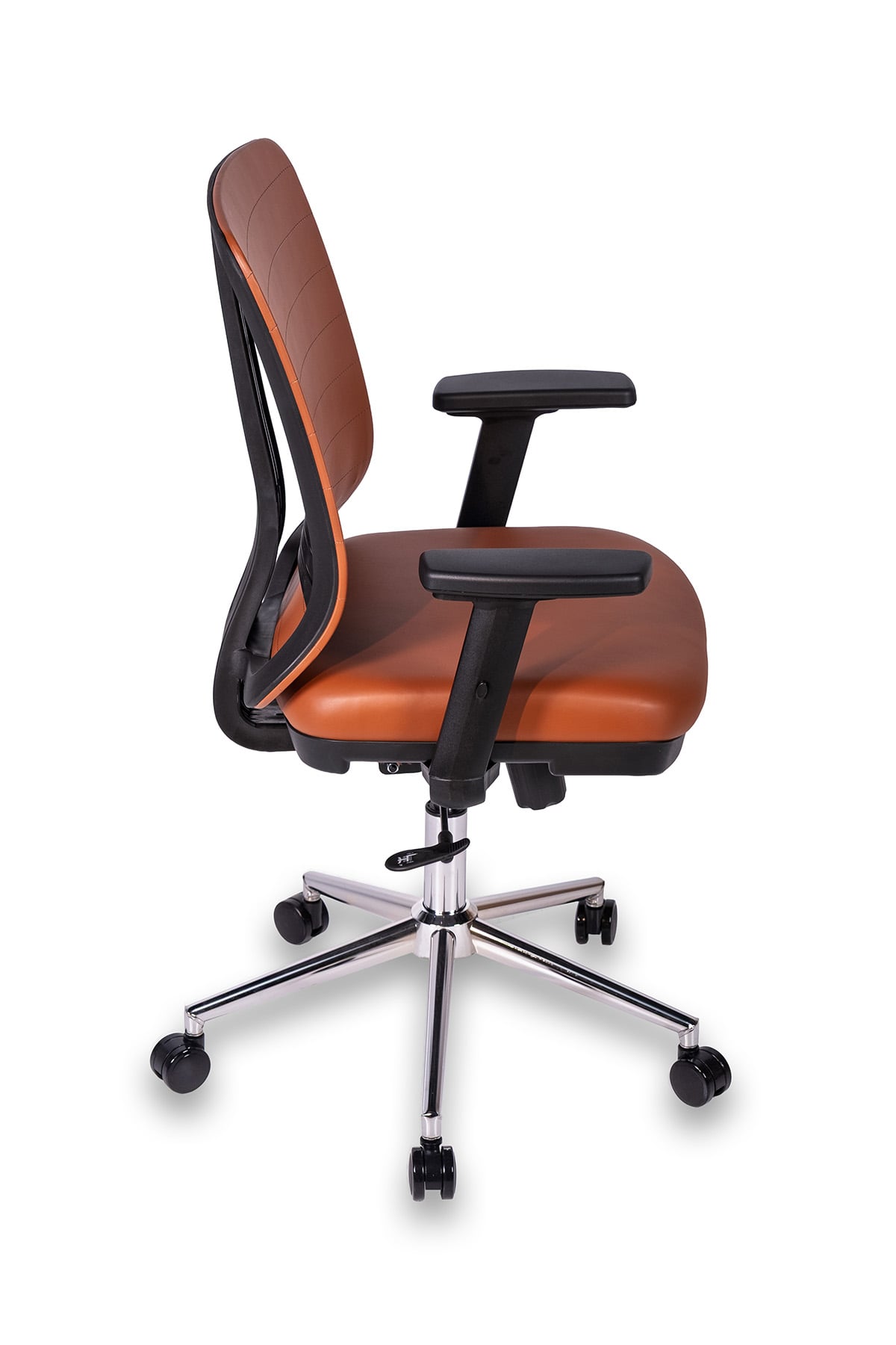Ofisbazaar UP Deri Çalışma Koltuğu | Ergonomik Şef ve Toplantı Koltuğu Martin09 Kahverengi Deri