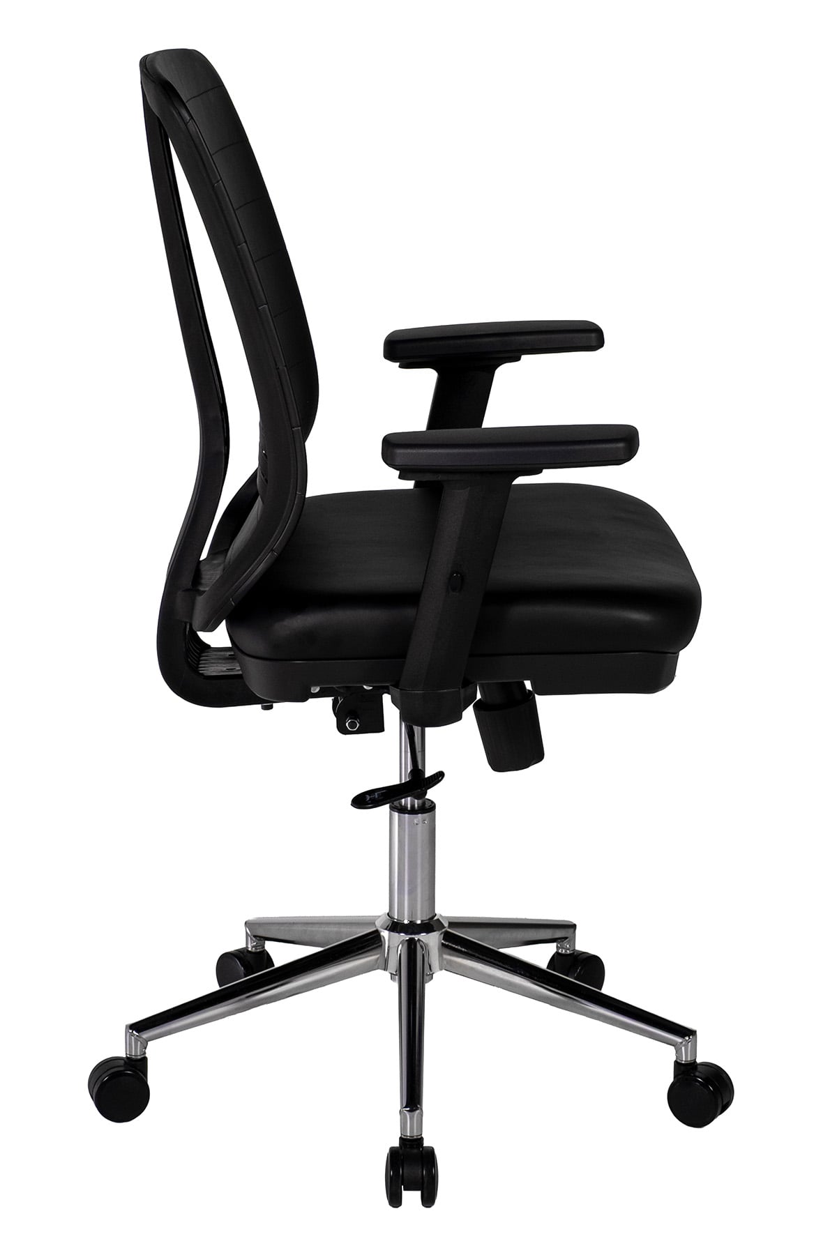 Ofisbazaar UP Deri Çalışma Koltuğu | Ergonomik Şef ve Toplantı Koltuğu Martin 01- Siyah Deri