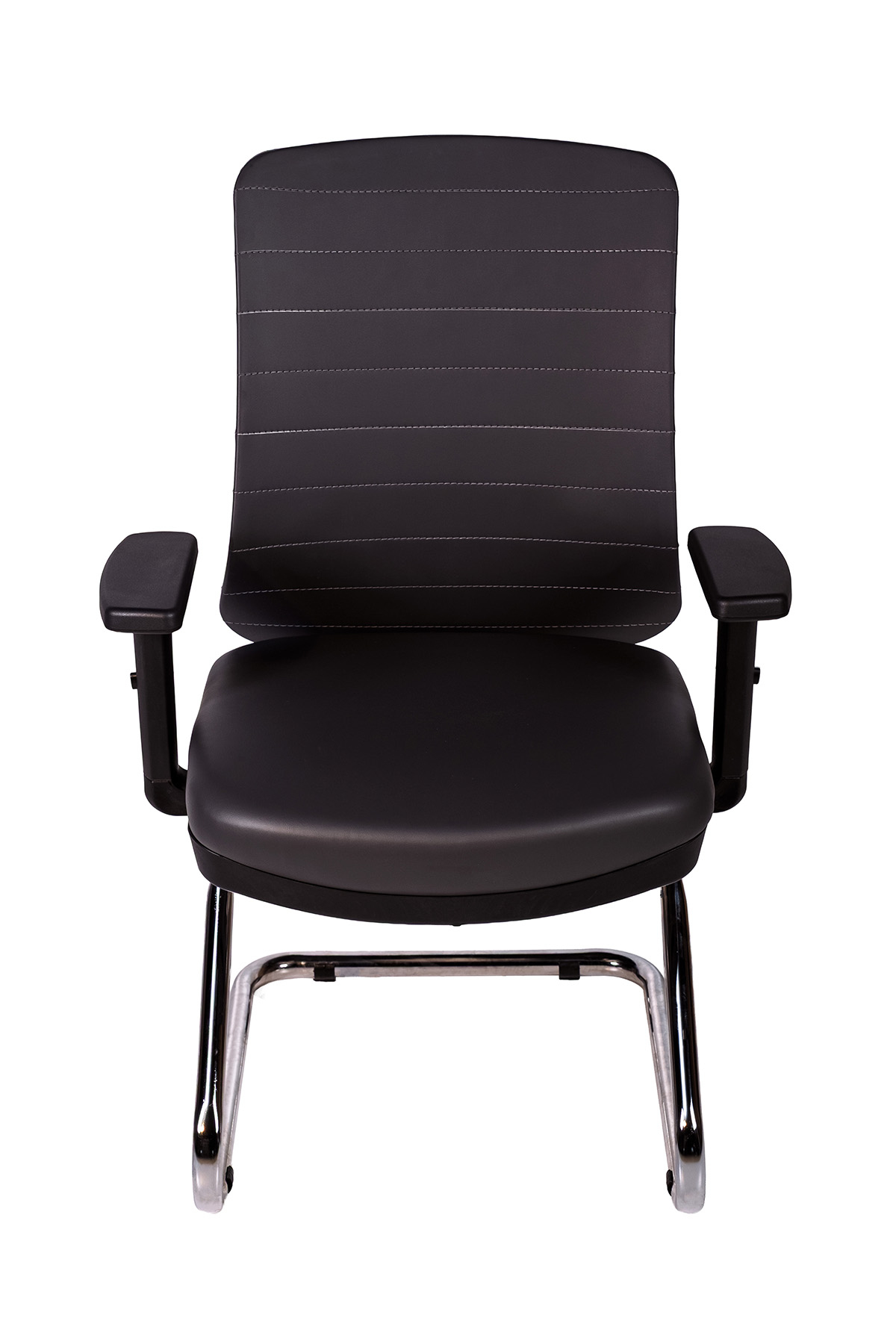 Ofisbazaar UP Deri Misafir Koltuğu | Ergonomik Toplantı ve Bekleme Koltuğu Martin 06- Gri Deri