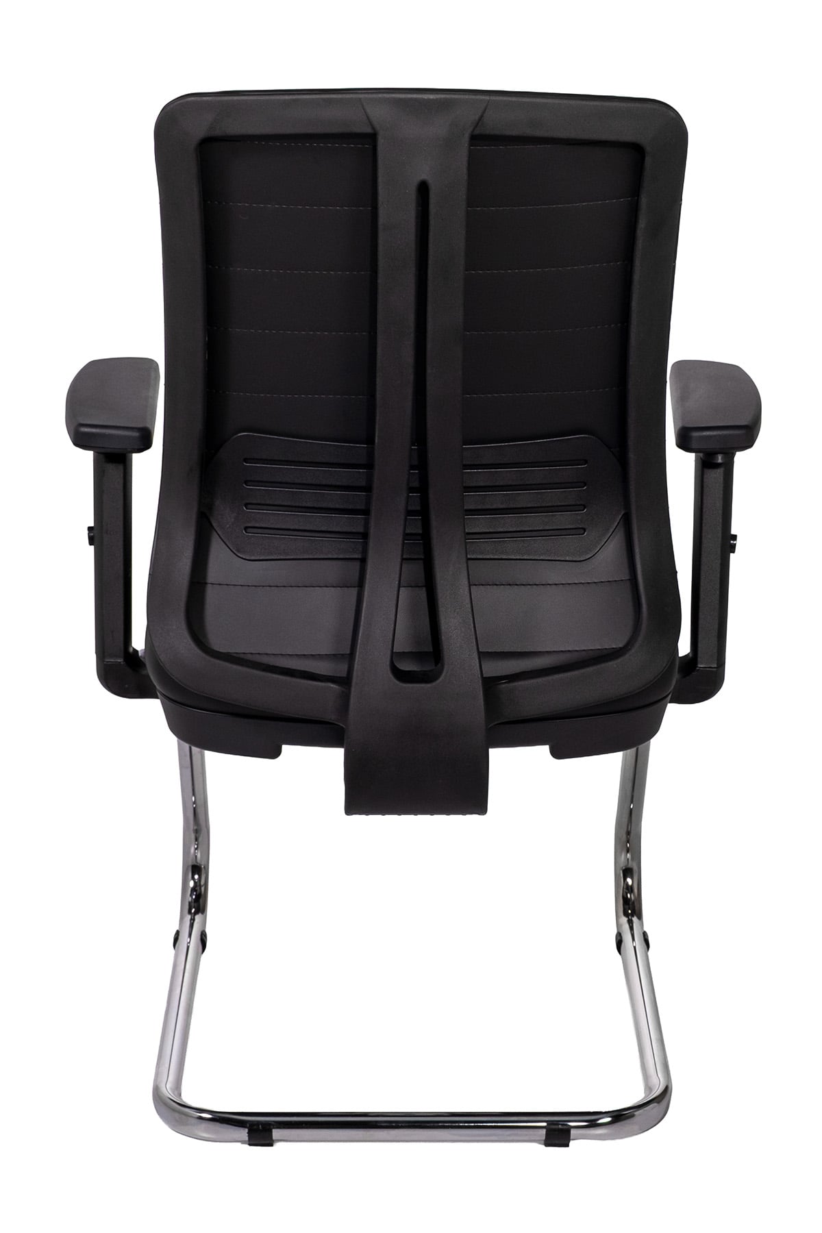 Ofisbazaar UP Deri Misafir Koltuğu | Ergonomik Toplantı ve Bekleme Koltuğu Martin 01- Siyah Deri