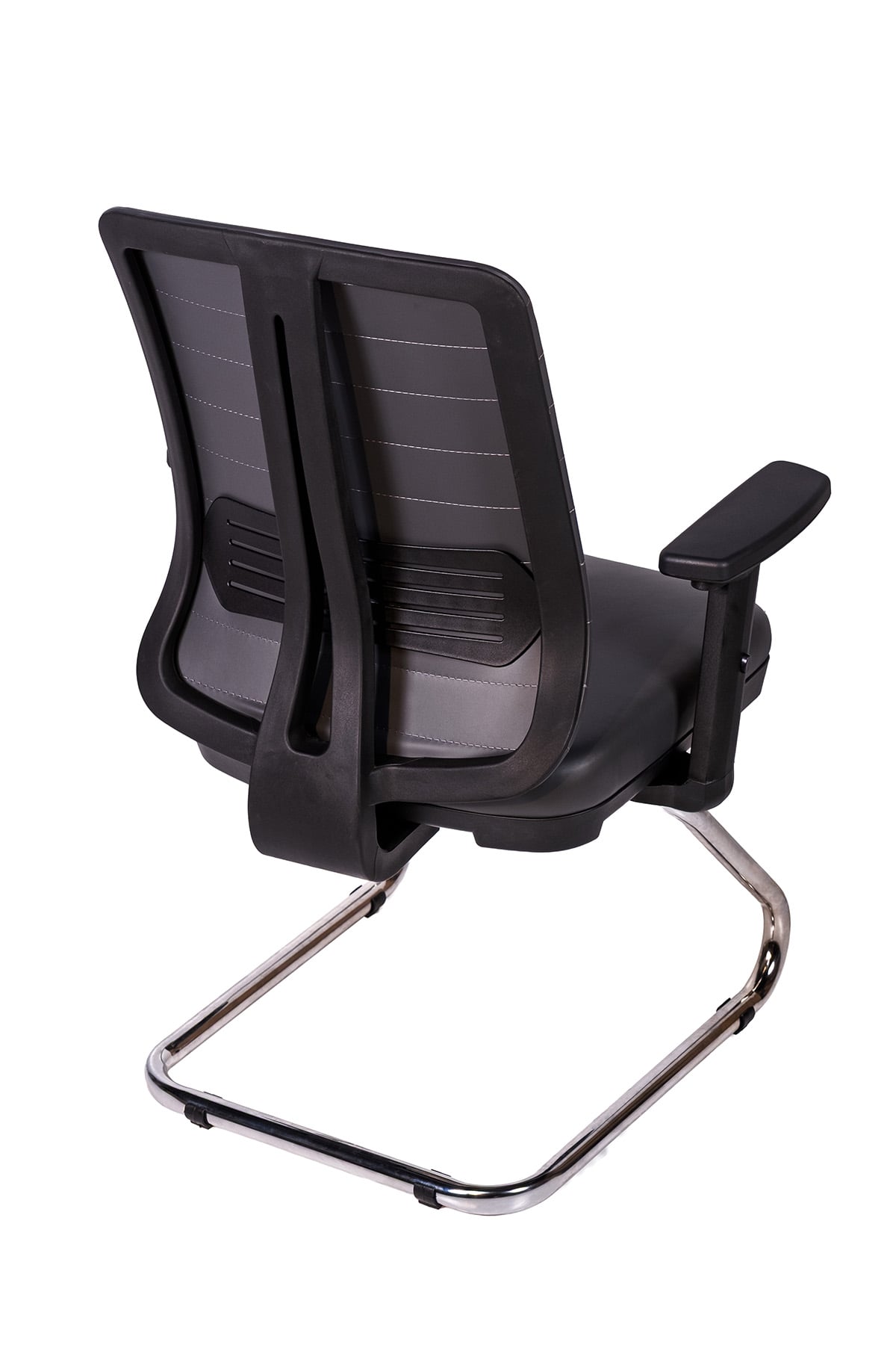 Ofisbazaar UP Deri Misafir Koltuğu | Ergonomik Toplantı ve Bekleme Koltuğu Martin 06- Gri Deri
