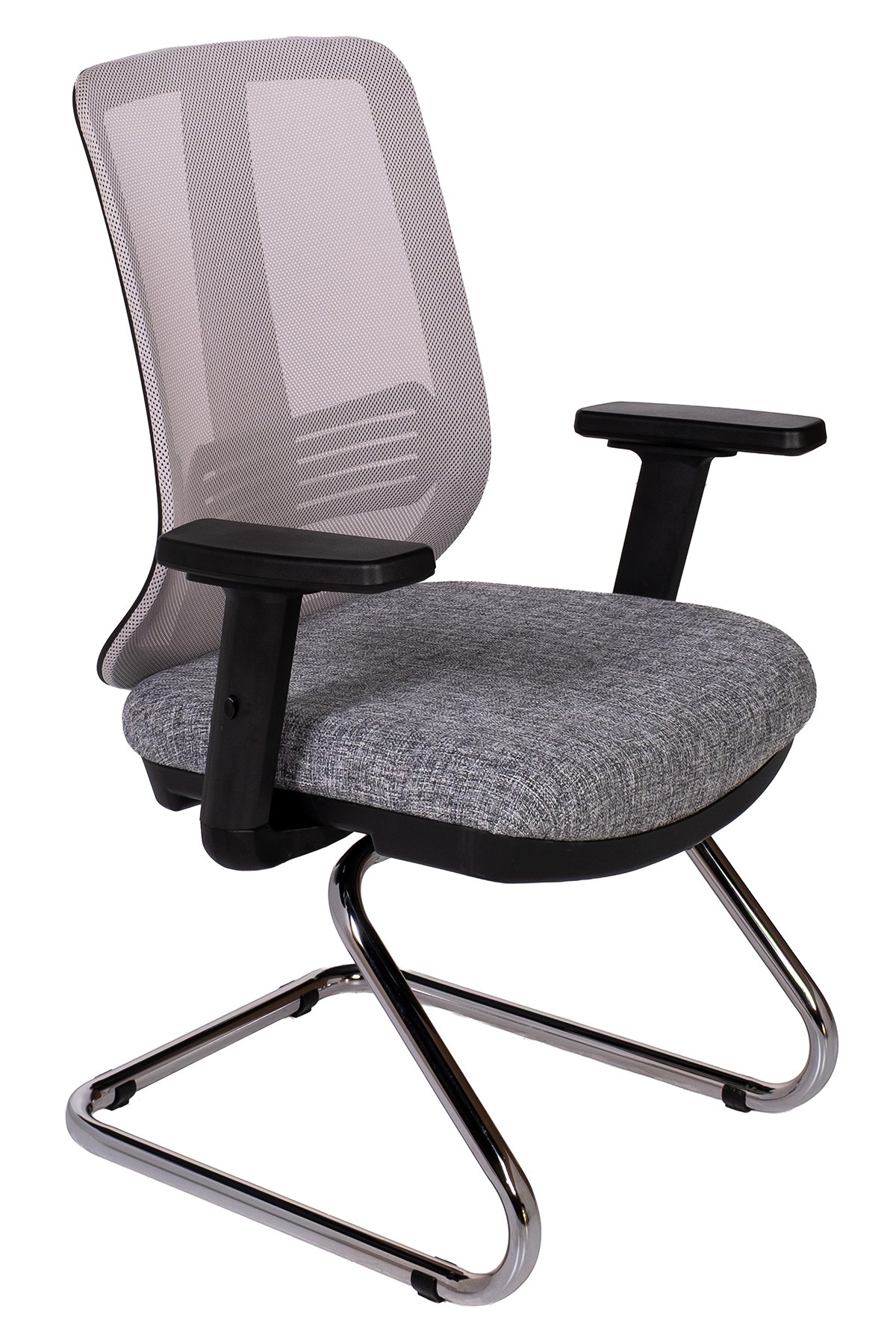 Ofisbazaar UP Fileli Misafir Koltuğu | Ergonomik Toplantı ve Bekleme Koltuğu Gri