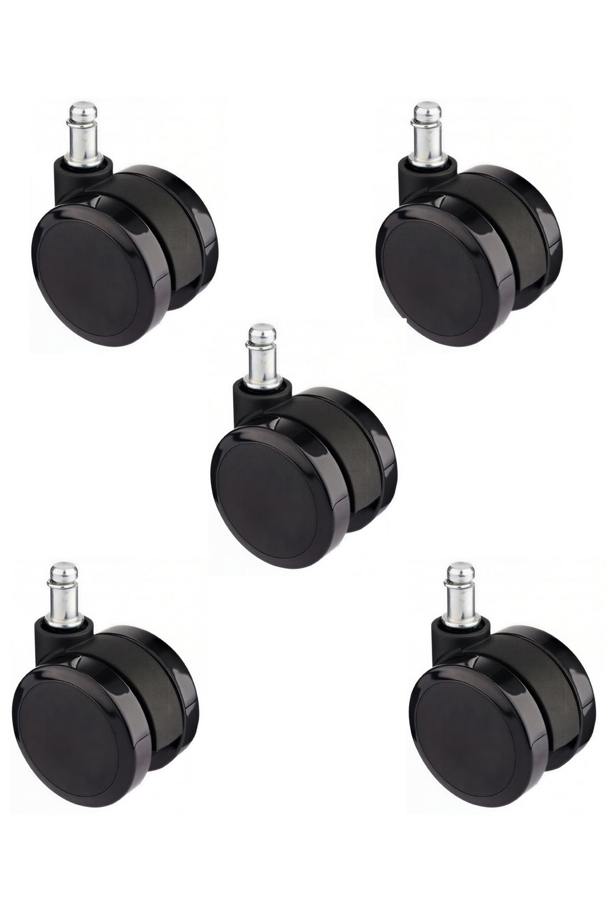 Ofisbazaar Yedek Sandalye Tekerleği 60 mm 5'li Paket Siyah