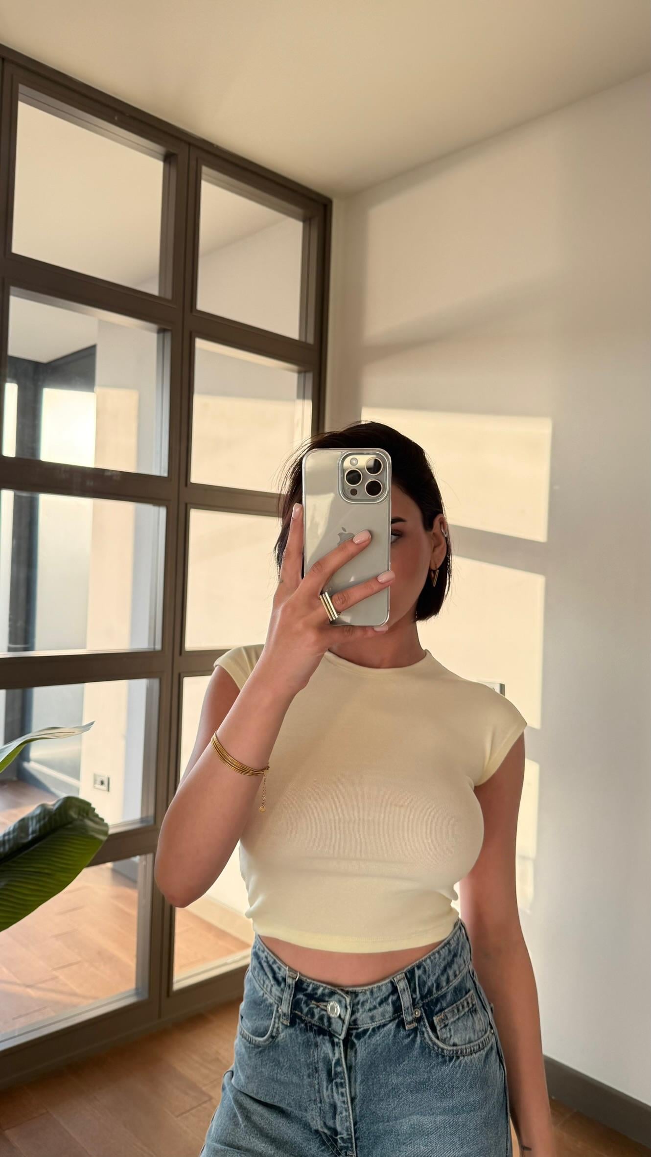 Dar Basic Sarı T-Shirt