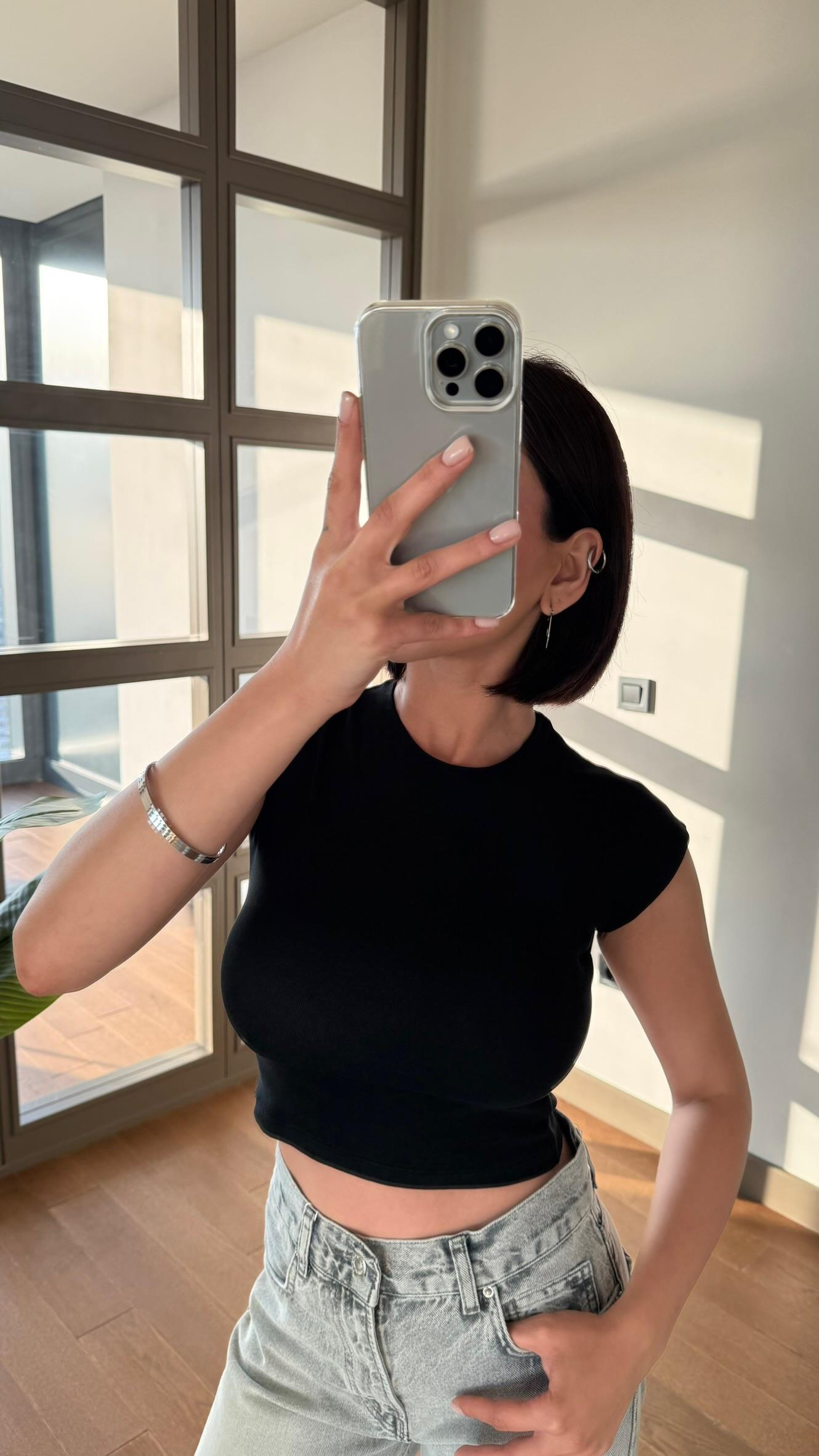 Dar Basic Siyah T-Shirt