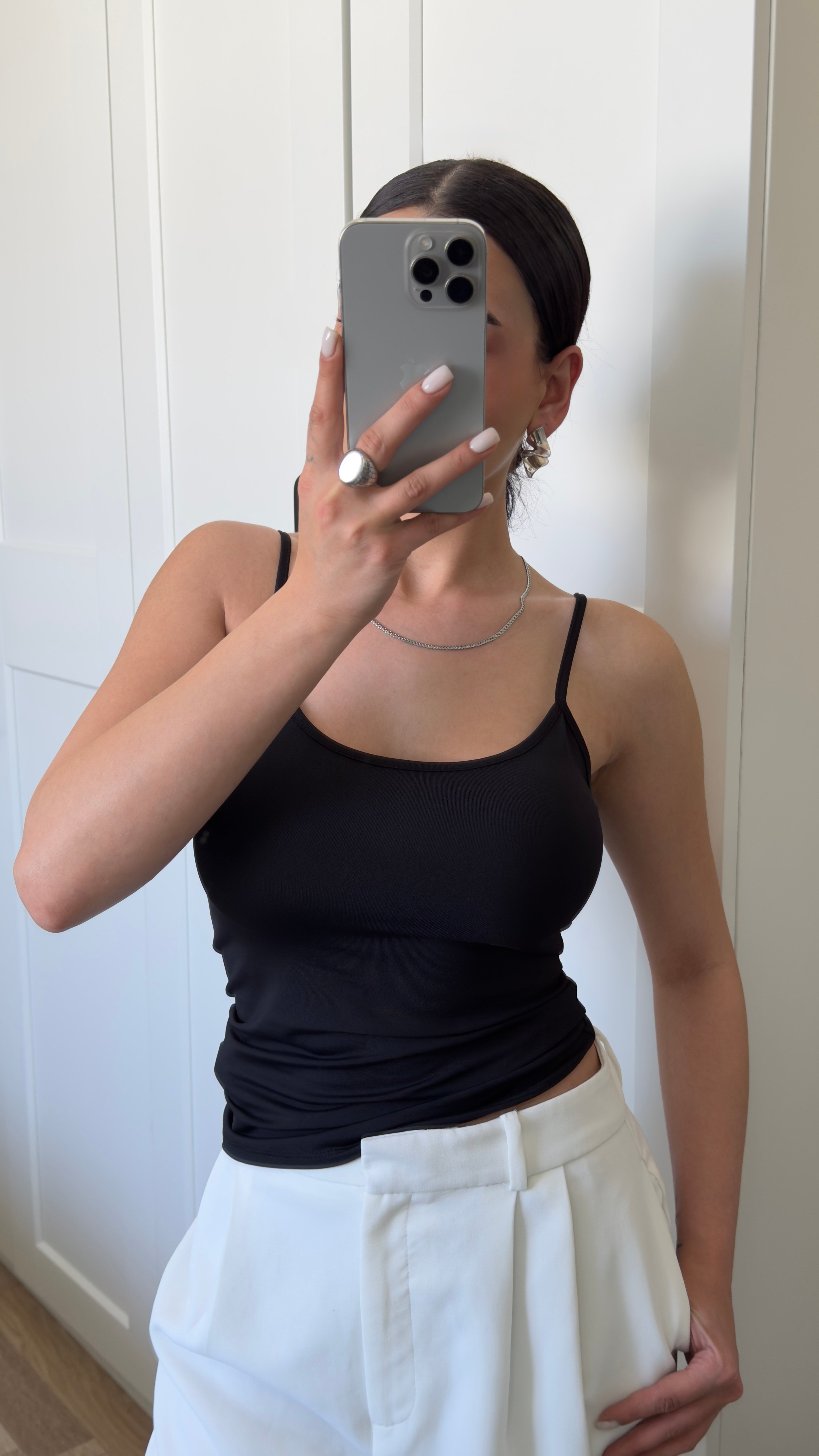 Orjinal Marka Askılı Bluz - Siyah