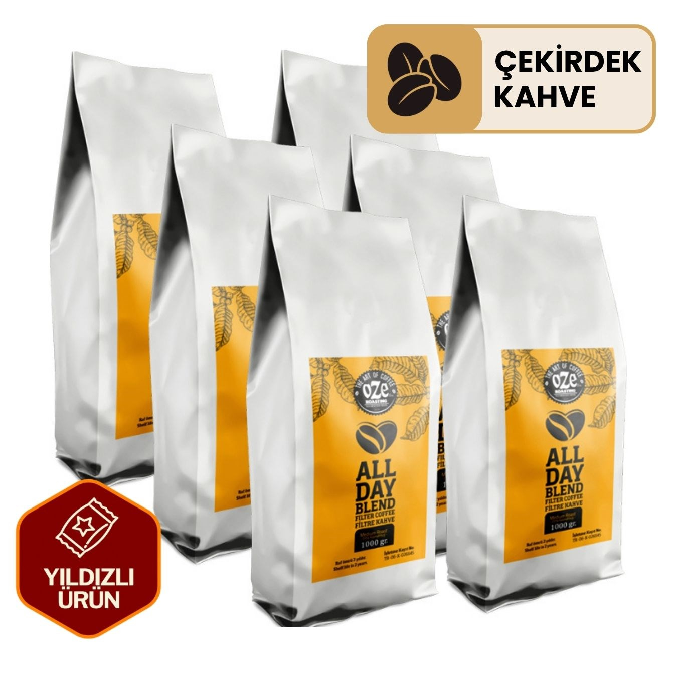All Day Blend Filtre Kahve 6 x 1000 g-Taze Blend Filtre Kahveler