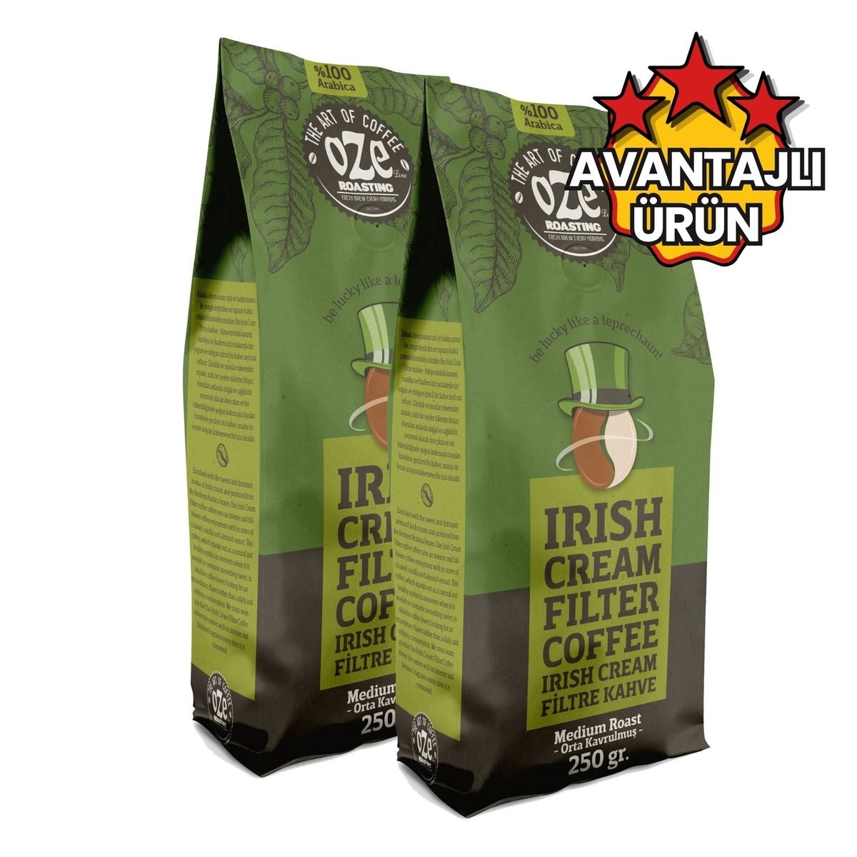 Irish Cream Aromalı Filtre Kahve 2 x 250 g-Aromalı Filtre Kahveler