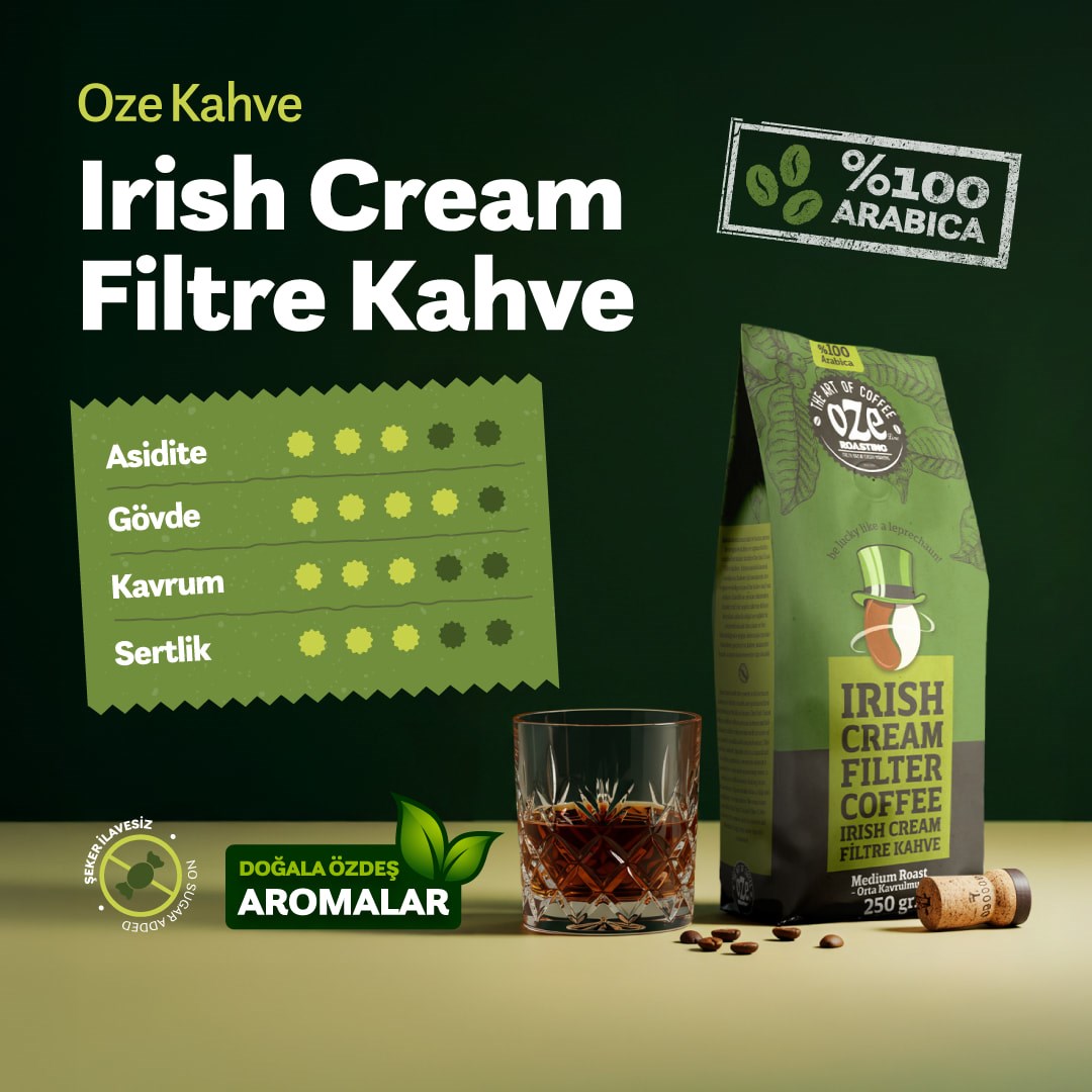 Irish Cream Aromalı Filtre Kahve 250 g-Aromalı Filtre Kahveler