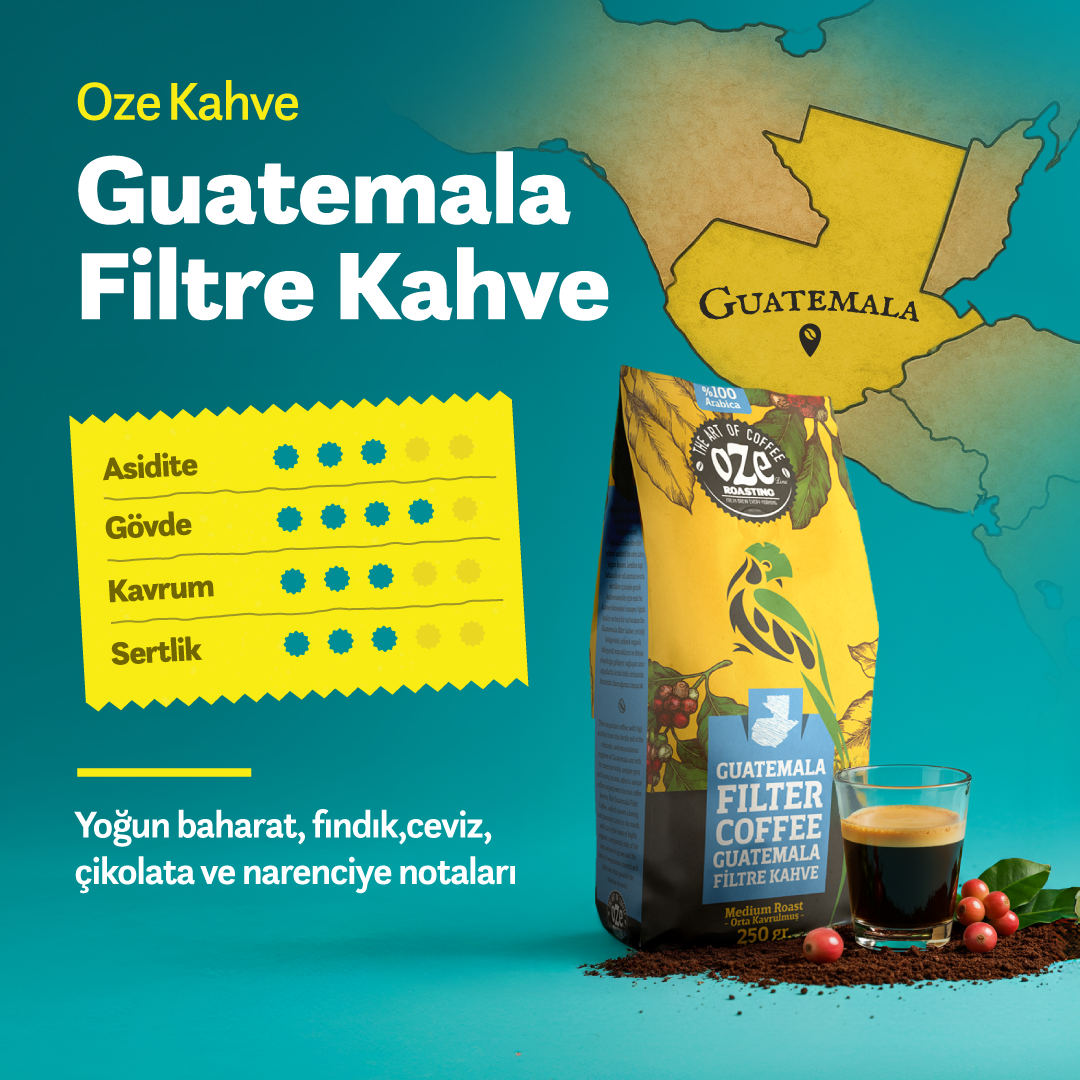 Latin Amerika Filtre Kahve Seti Guatemala, Colombian, Brazil 3'lü 250G