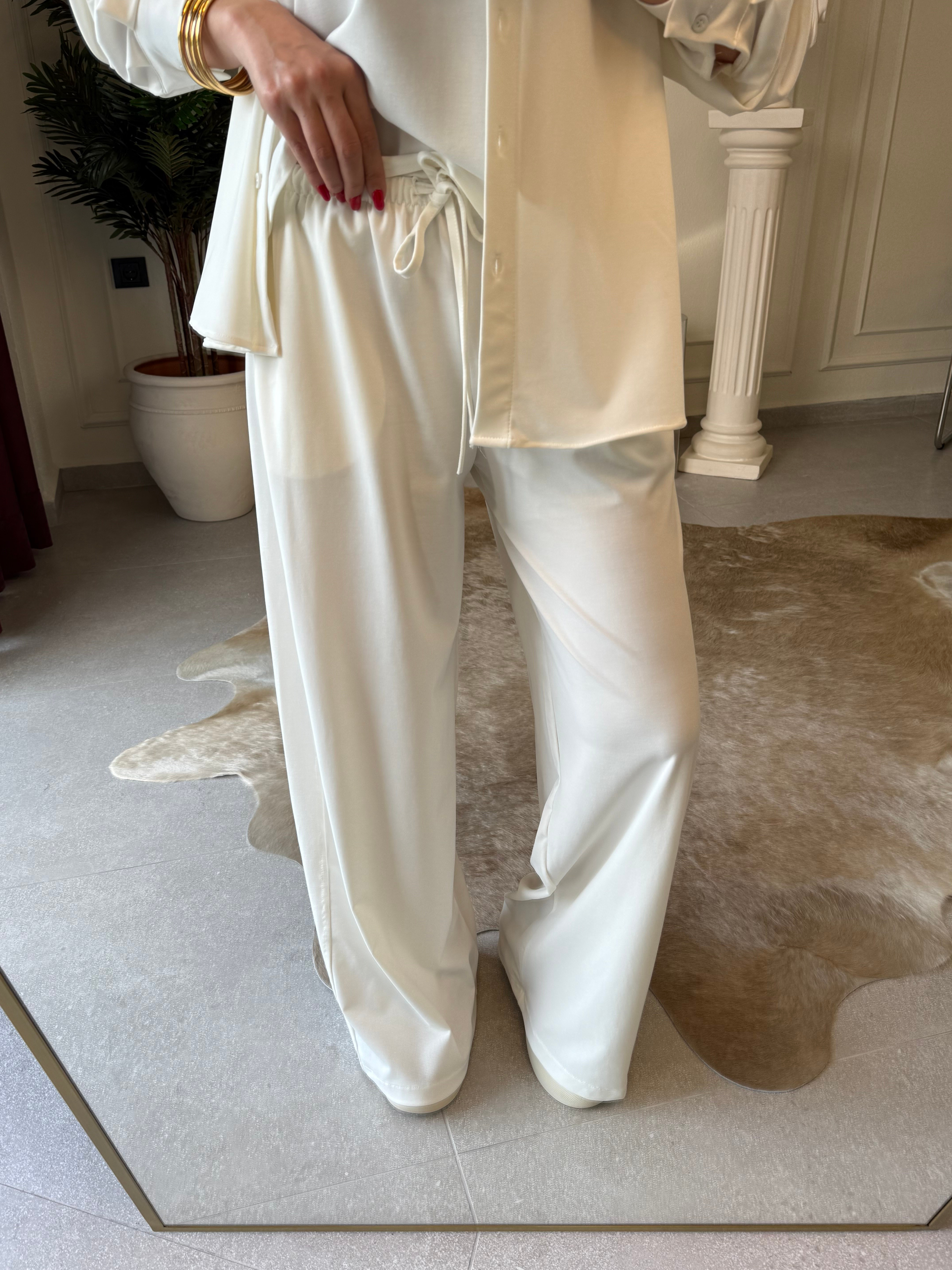 Beyaz Örme Modal Üçlü Takım 