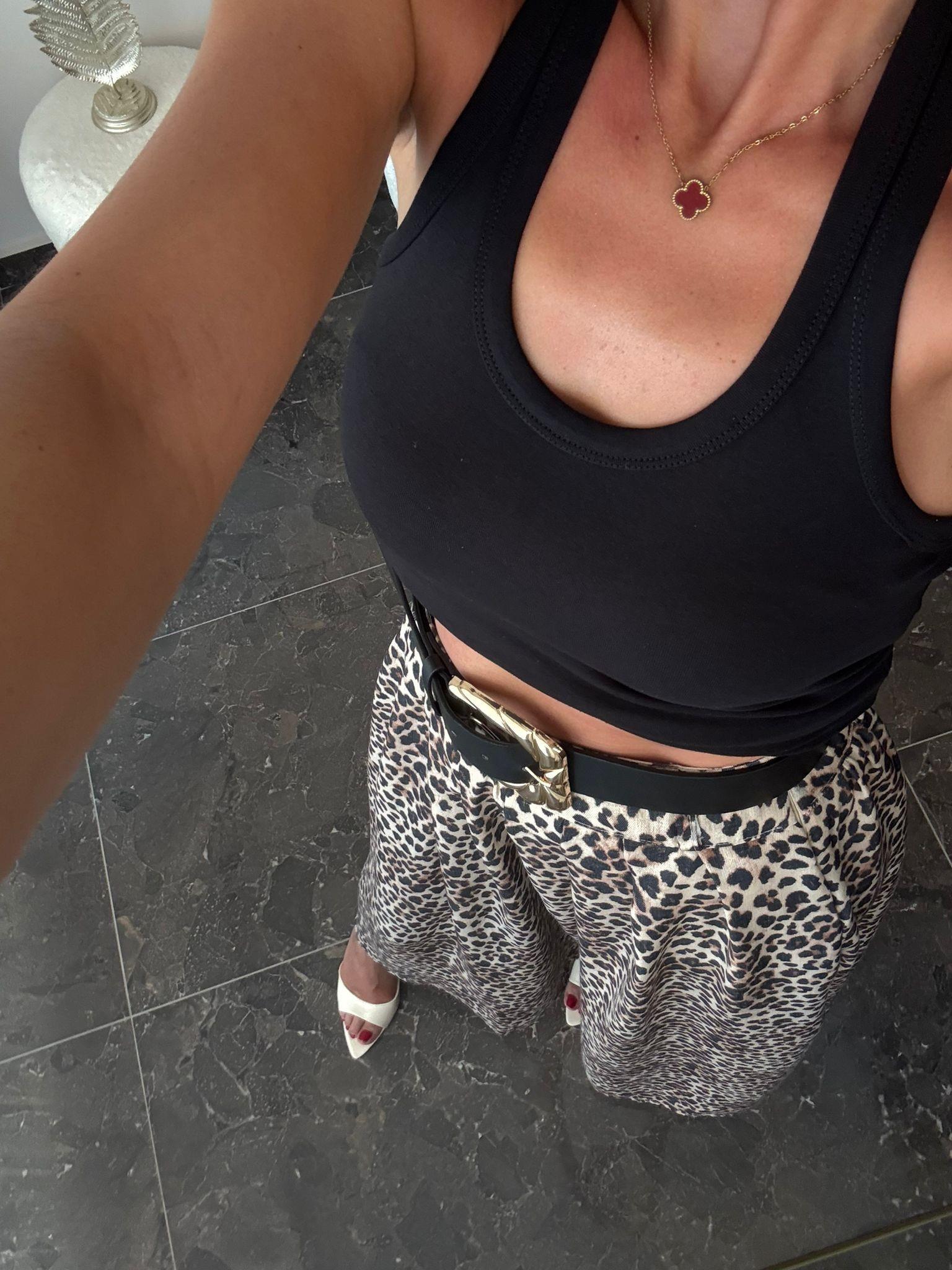 Halter Yaka Basic Bluz - Siyah