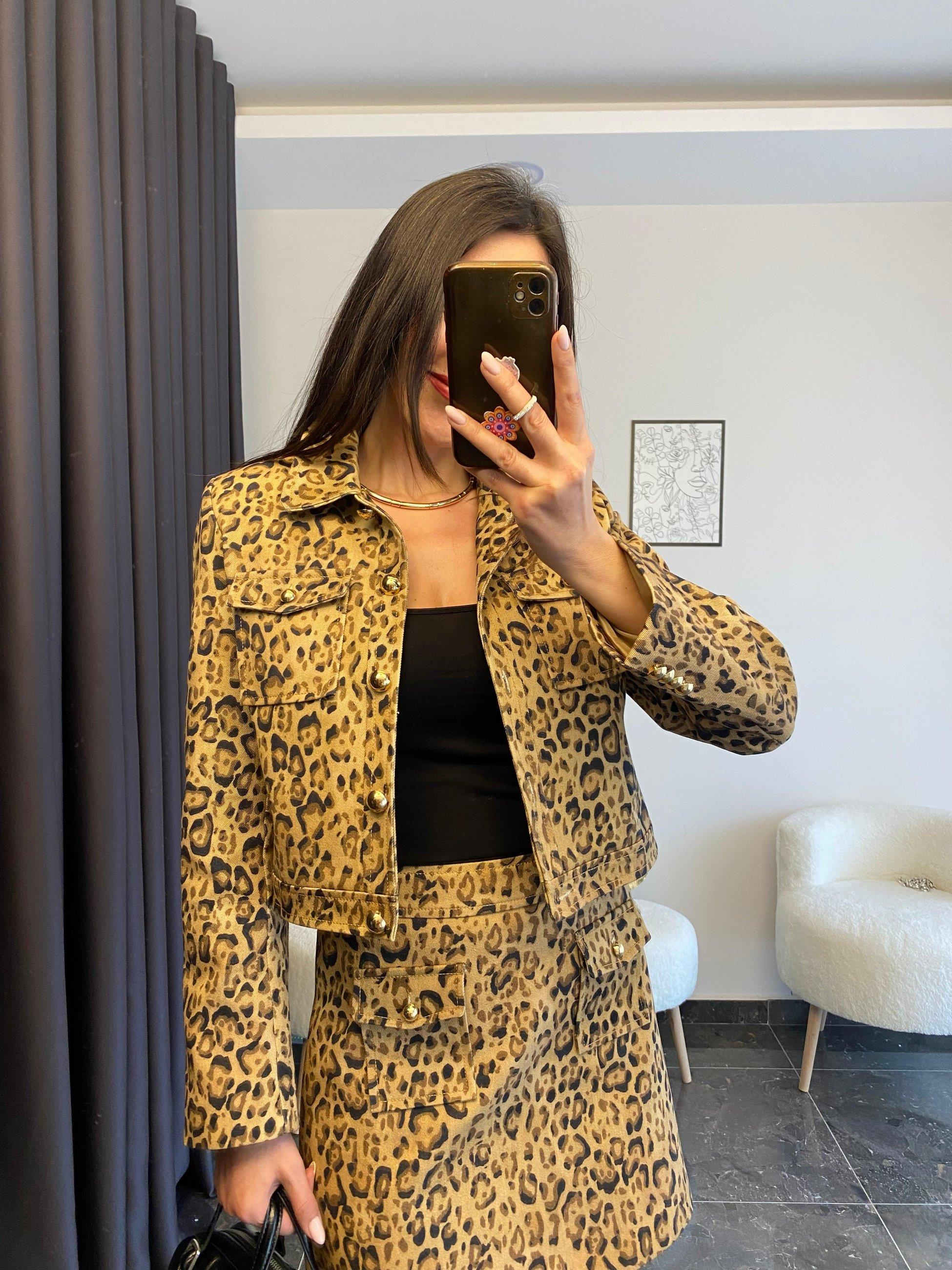 leopar desenli takım