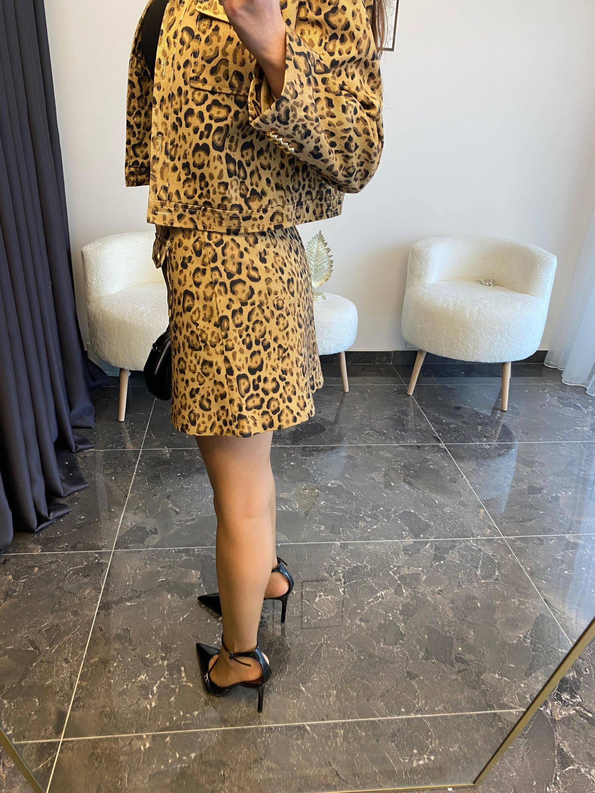 leopar desenli takım