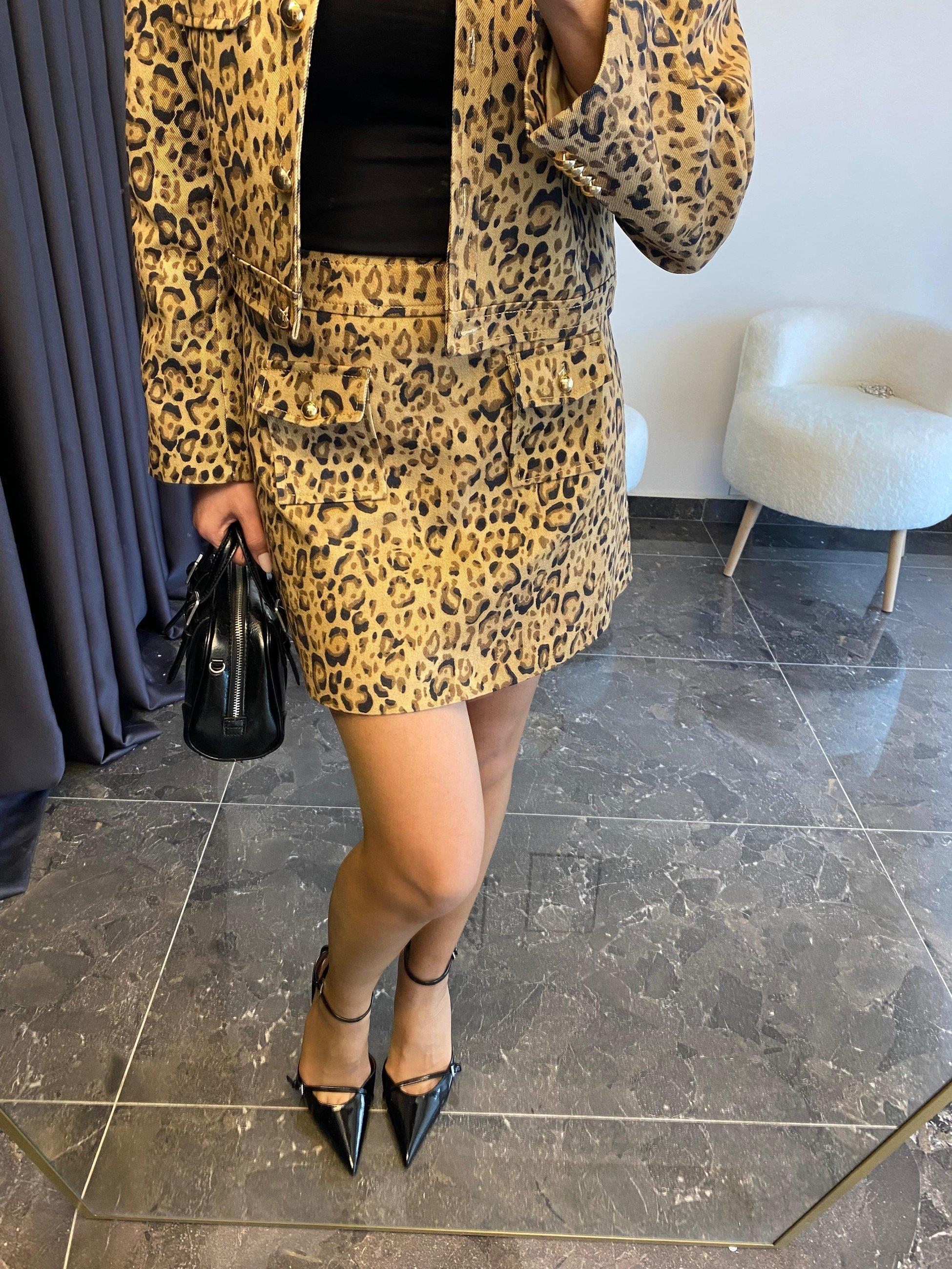 leopar desenli takım