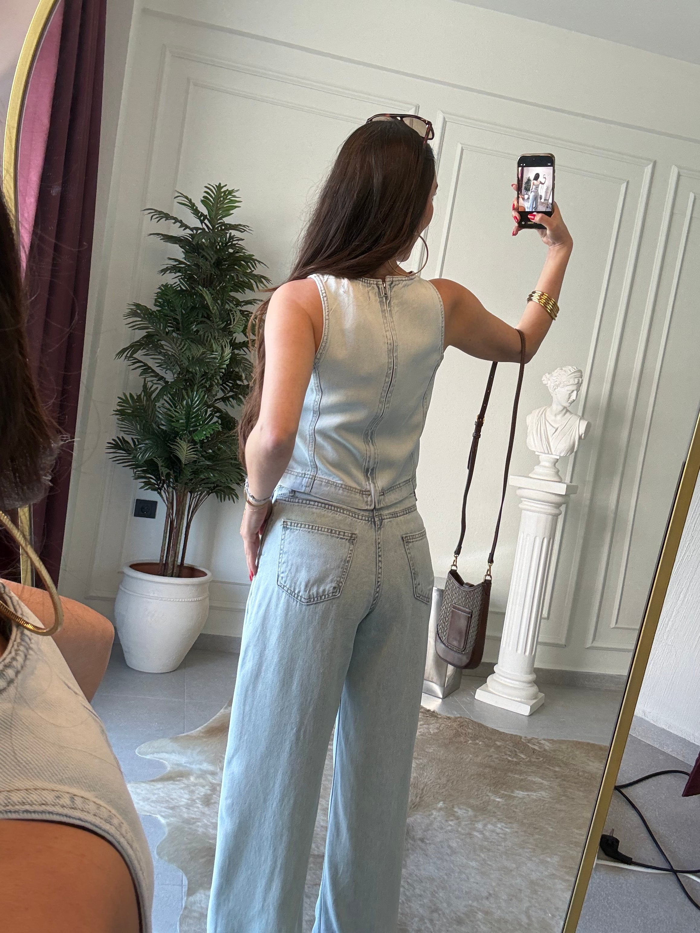 Mavi Tensel Denim Takım