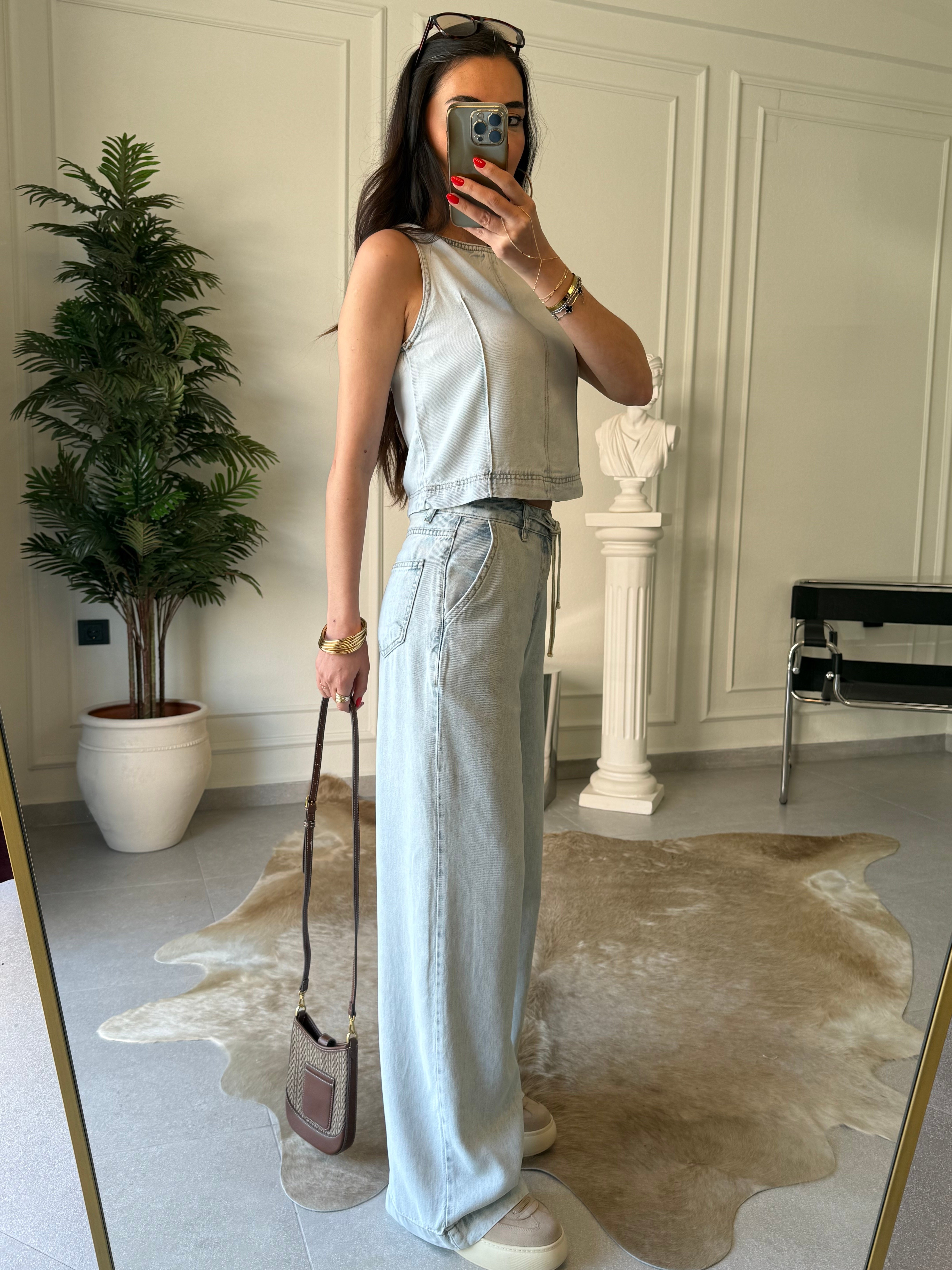 Mavi Tensel Denim Takım