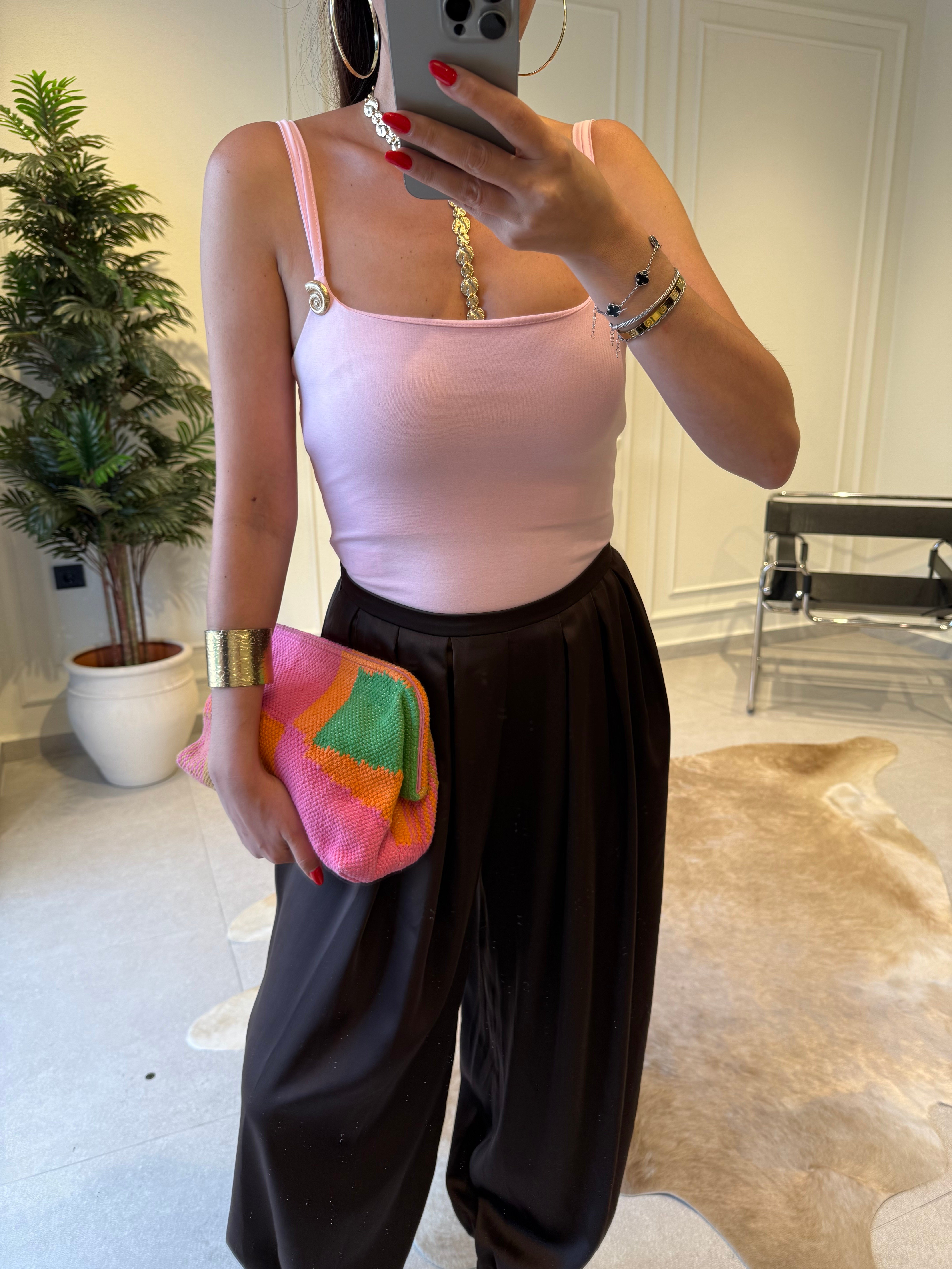 Pembe Salyangoz Aksesuarlı Bodysuit