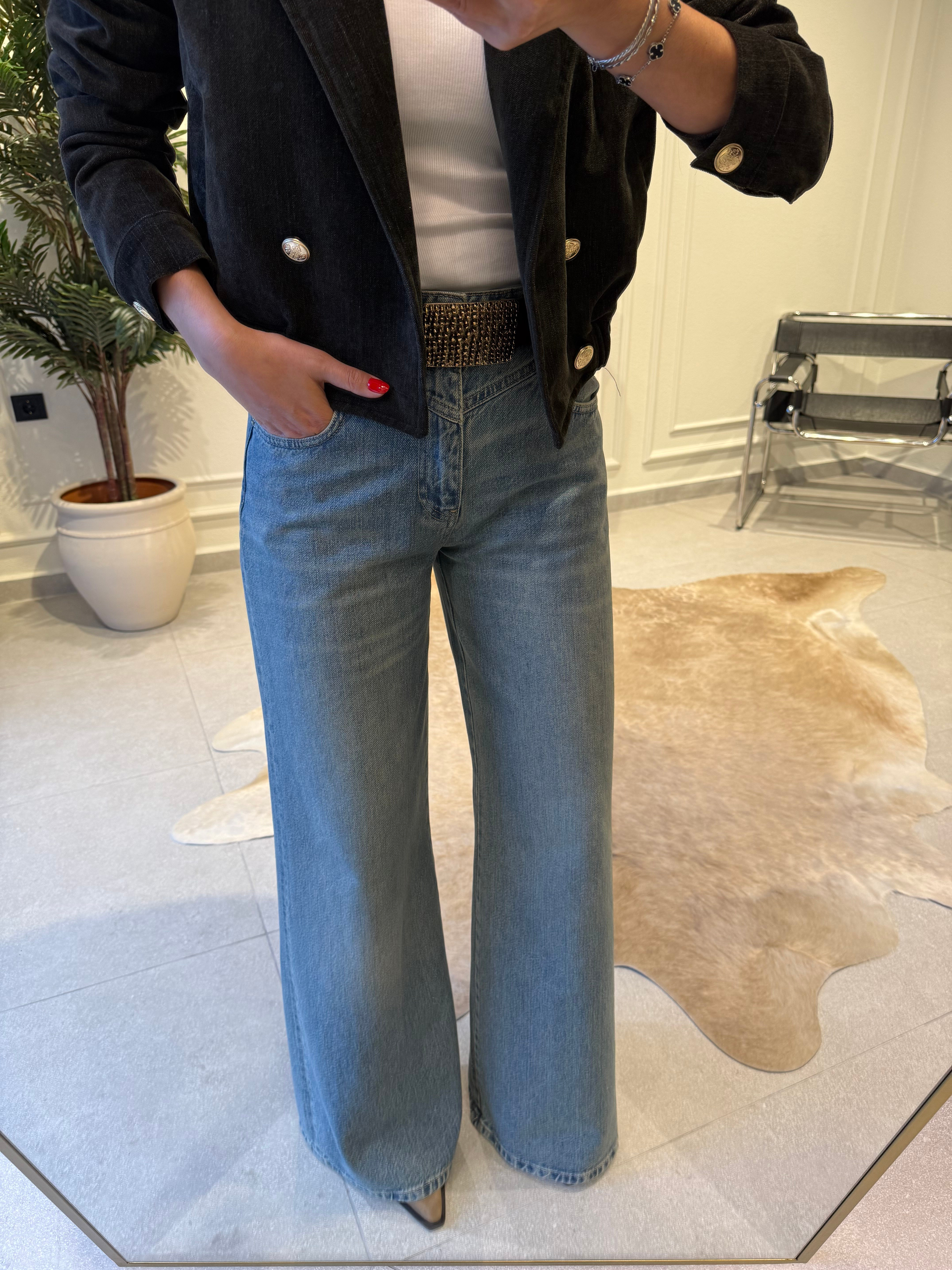 Premium Wide Leg Kesim Jean Pantolon