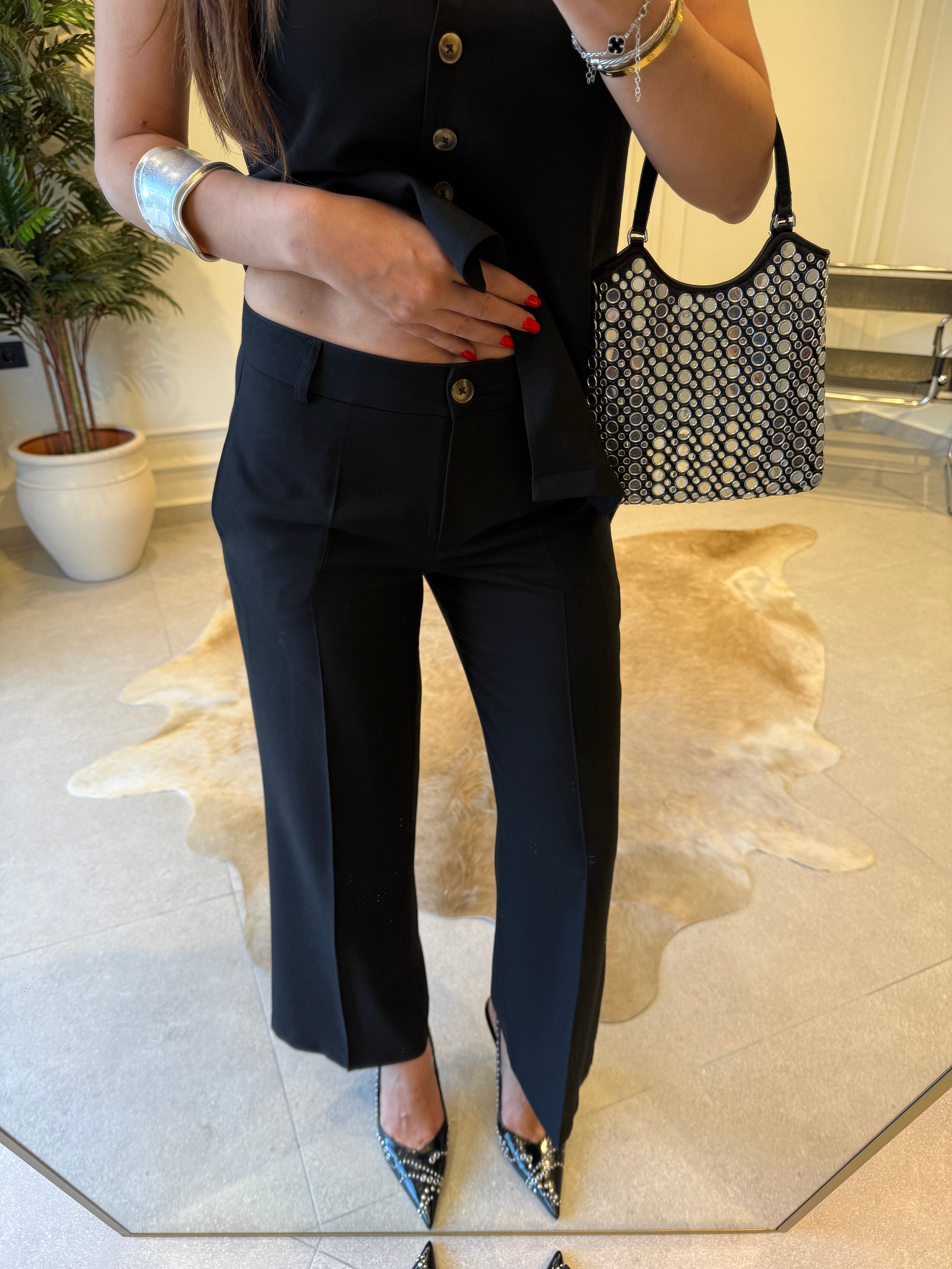 Sigaret Model Siyah Koton Pantolon