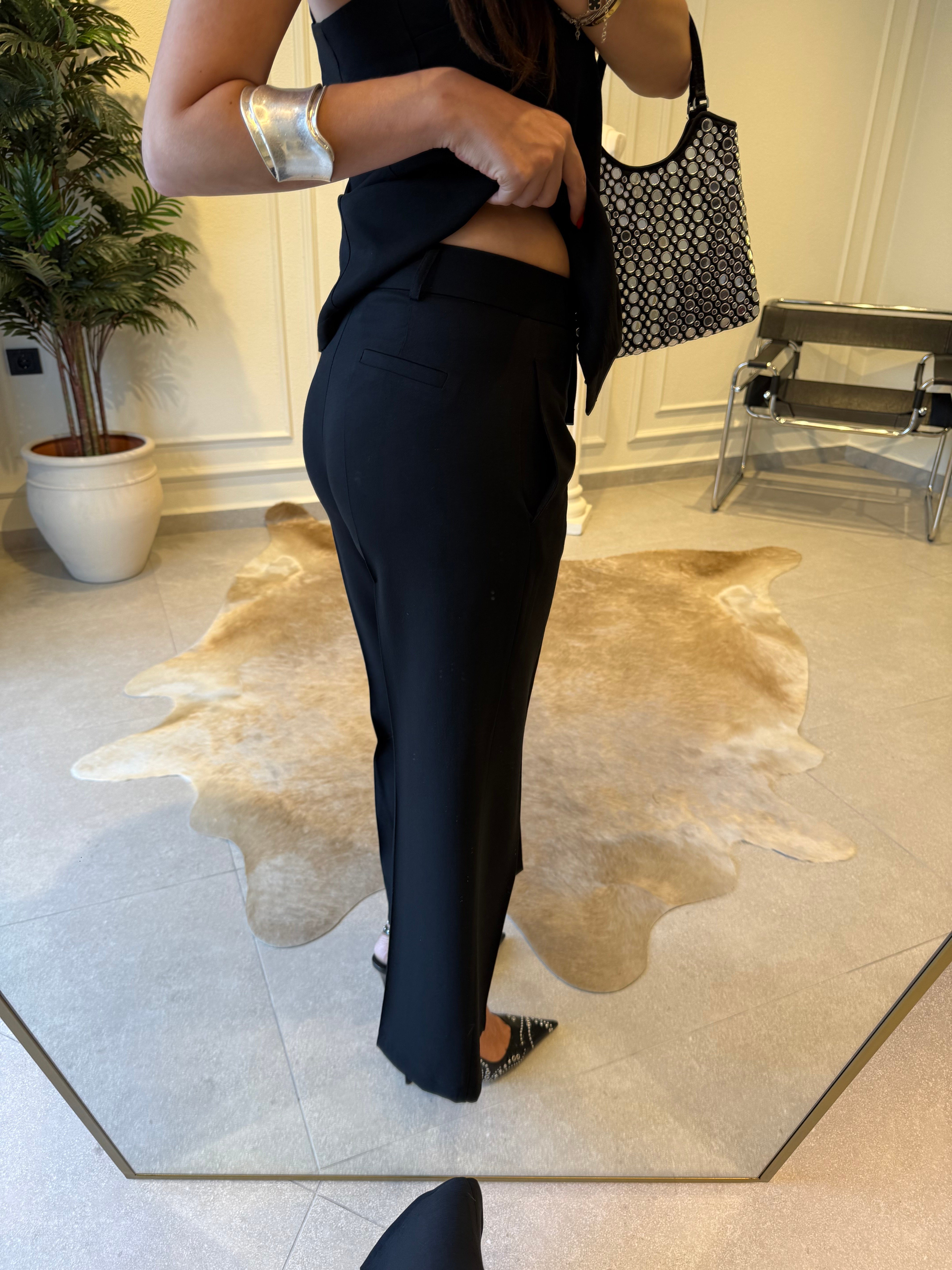 Sigaret Model Siyah Koton Pantolon