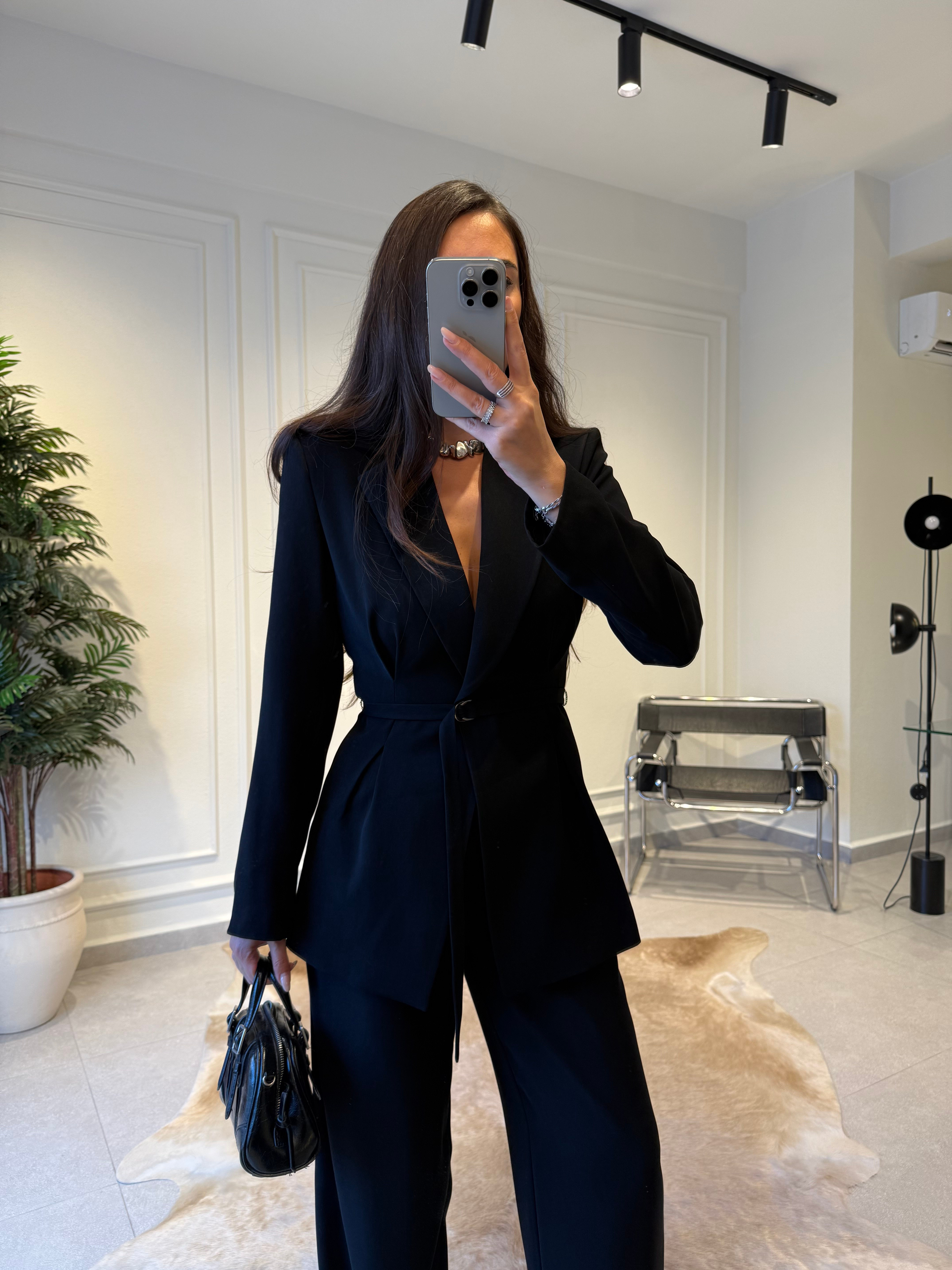 Siyah Premium Kalite Ceket Pantolon Takım