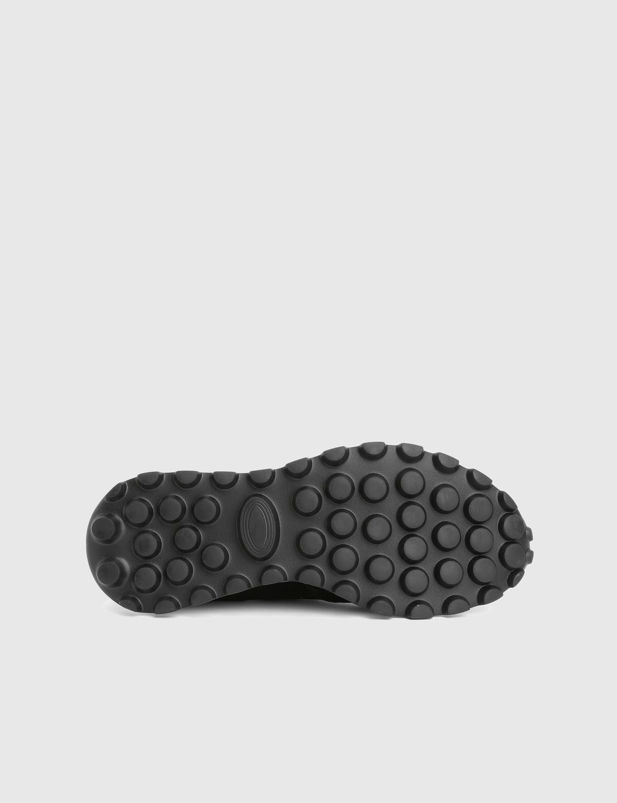 Aaron Black Suede Leather Men's Sneaker