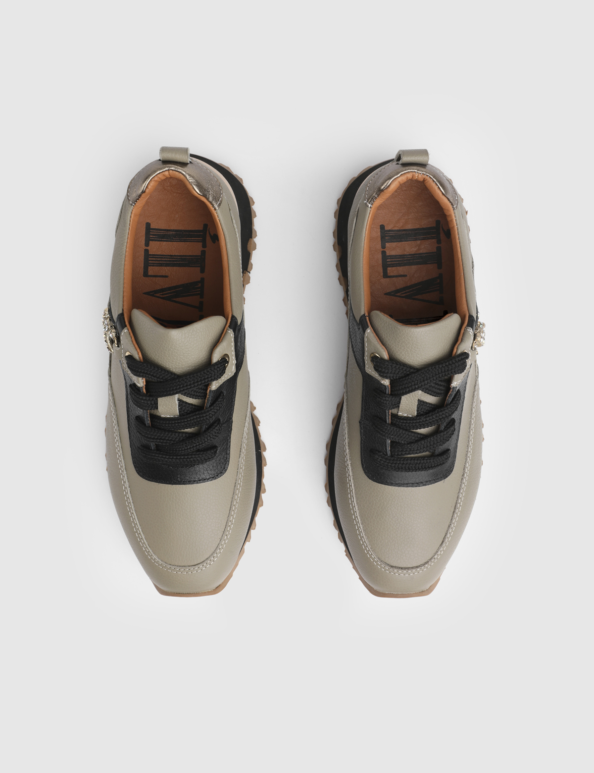 Abbey Khaki Leather Women's Sneaker
