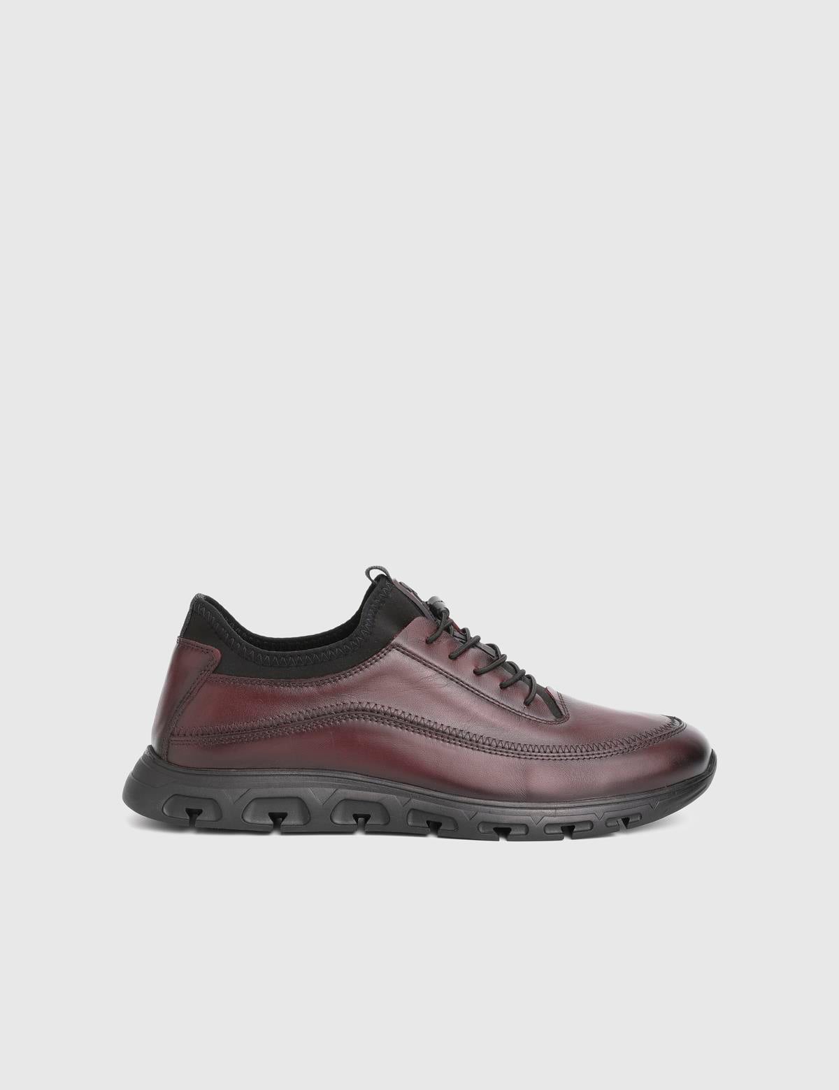 Adler Burgundy Leather Men's Sneaker