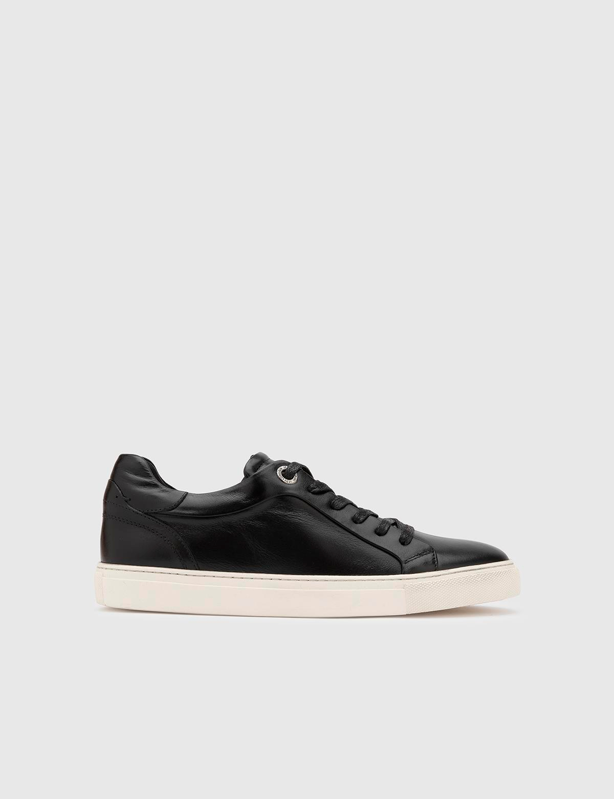 Albie Black Leather Men's Sneaker