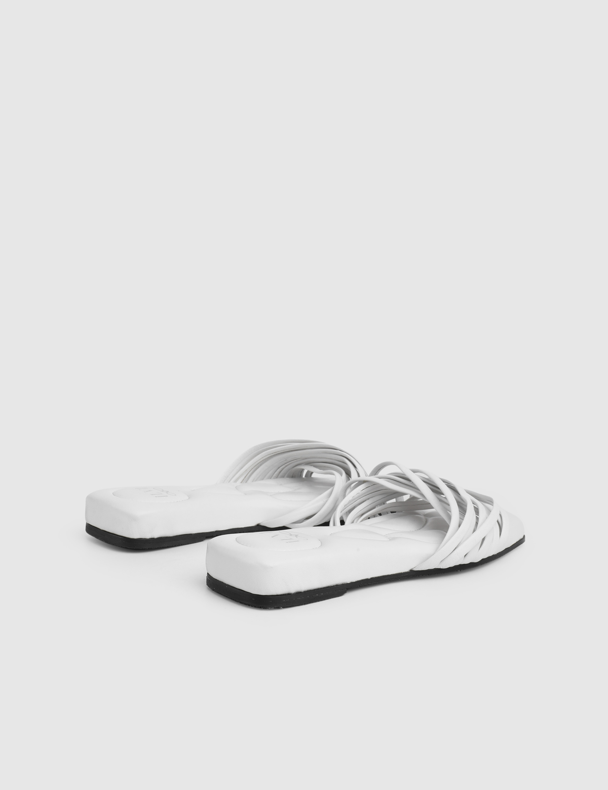 Alder White Leather Women's Slide
