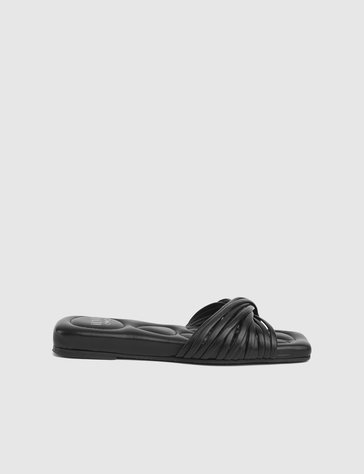 Alder Black Leather Women's Slide