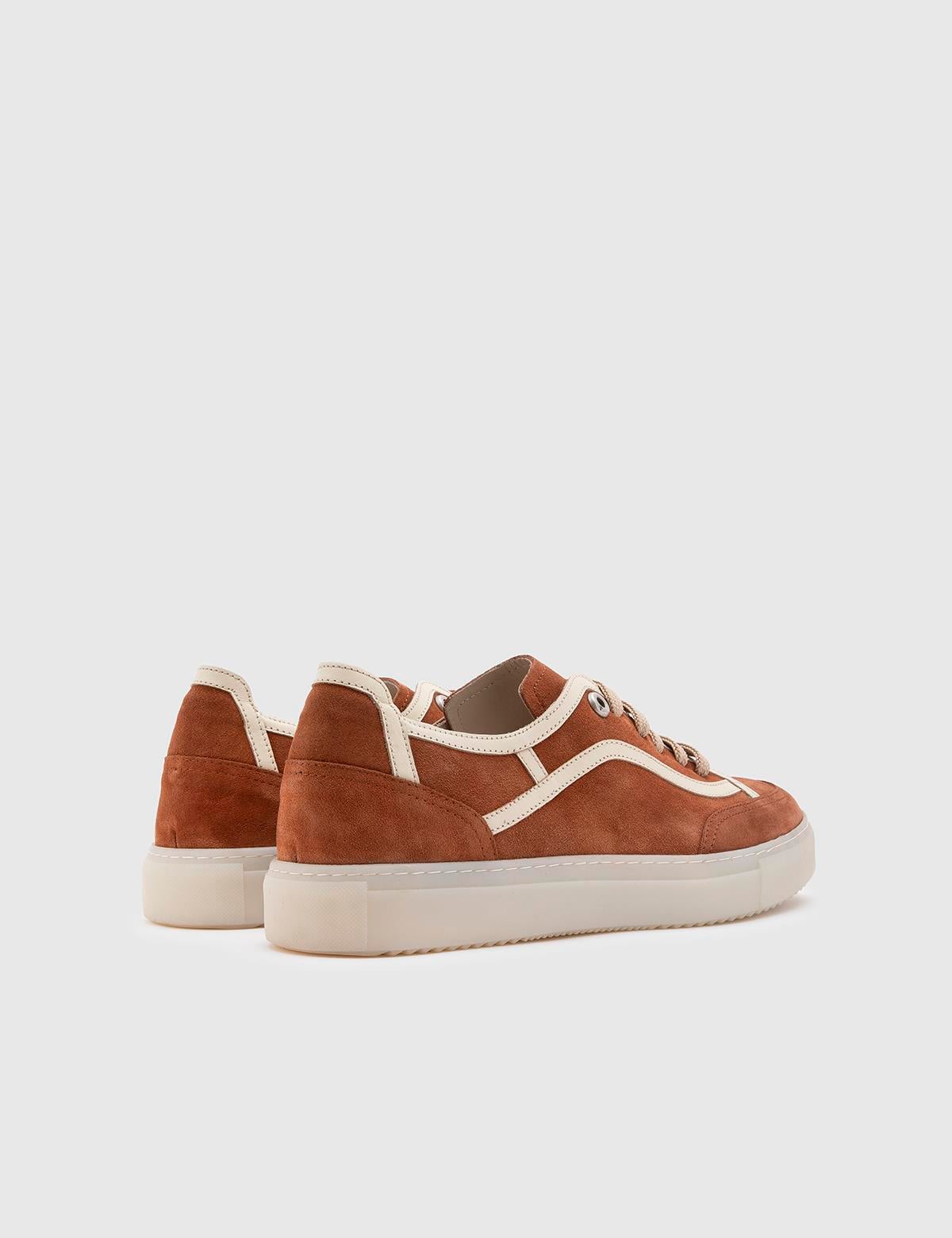 Alfredo Dark Orange Suede-Nappa Leather Men's Sneaker