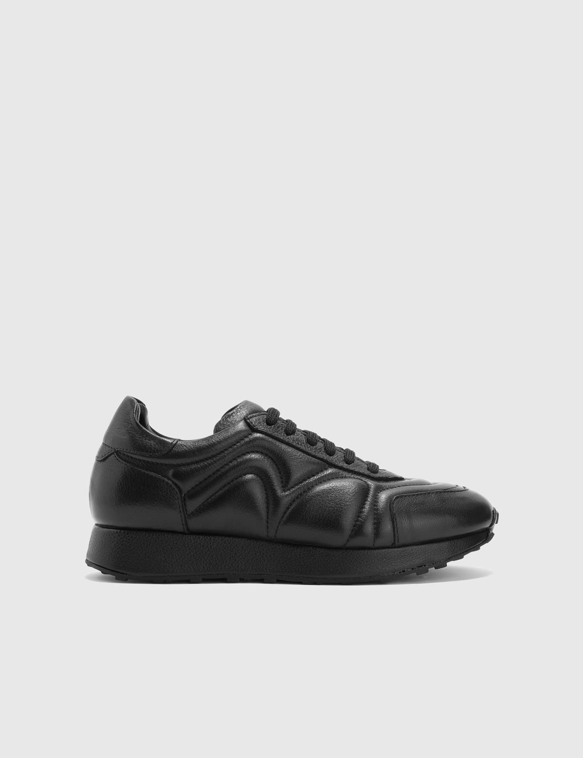 Alisson Black Leather Men's Sneaker
