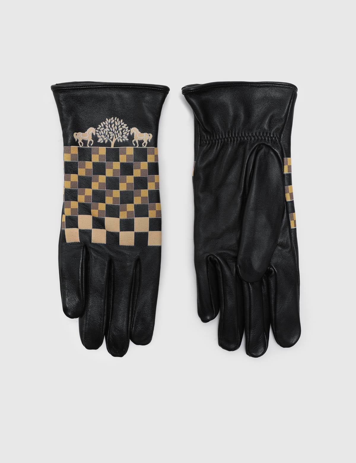 Alyona Black Women's Leather Gloves