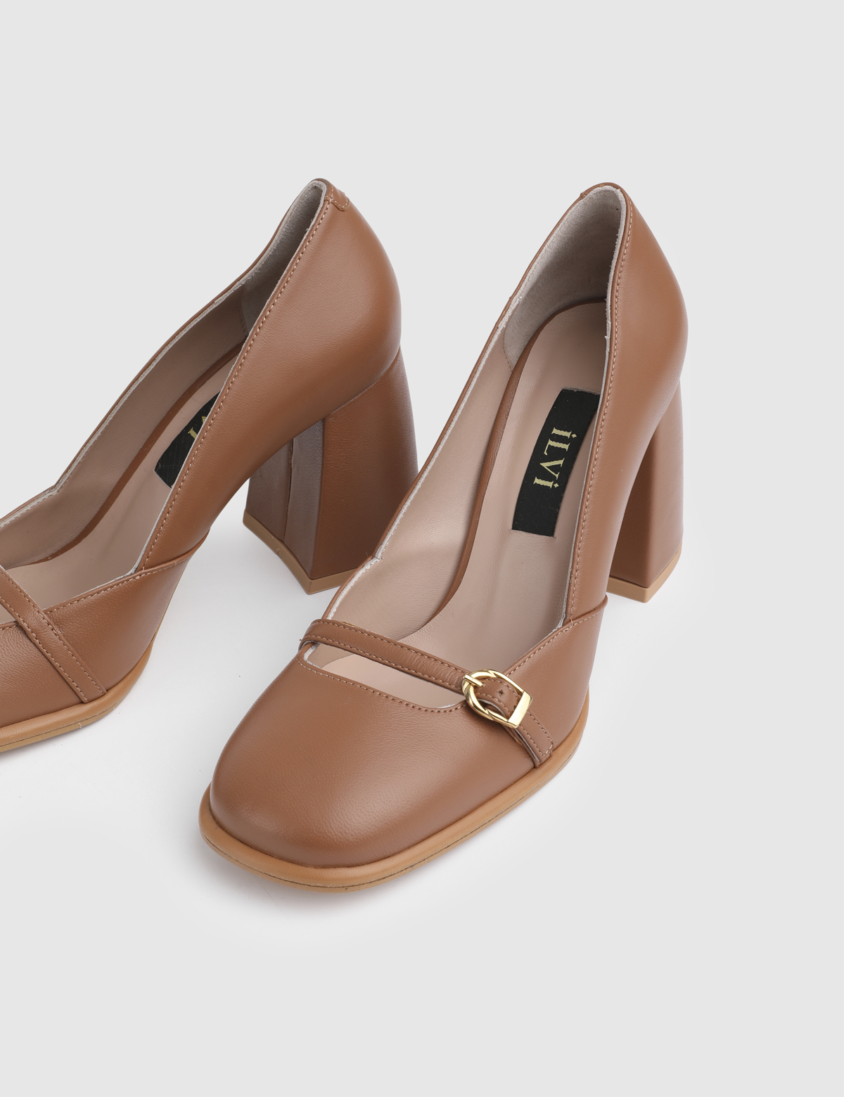 Anais Saddle Brown Leather Women's Pump