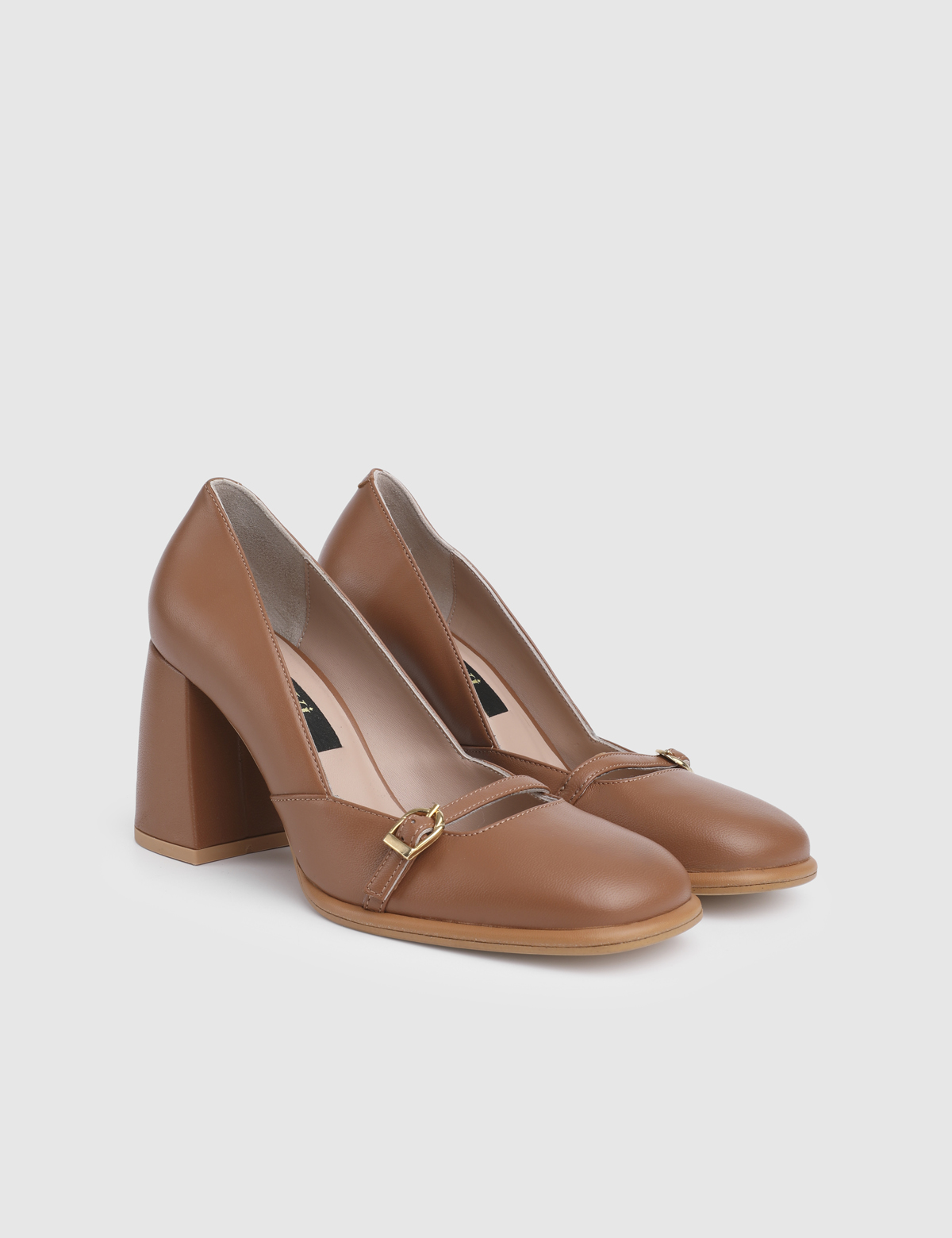 Anais Saddle Brown Leather Women's Pump