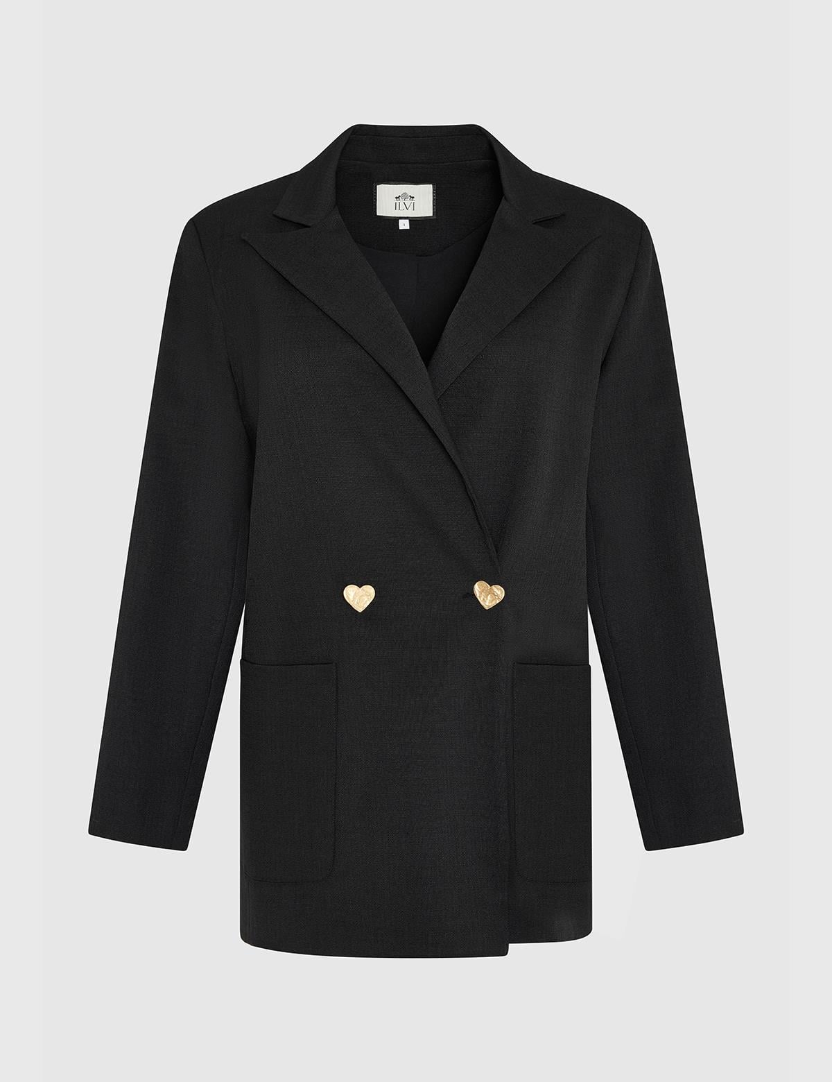 Annalisa Black Women's Oversized Jacket