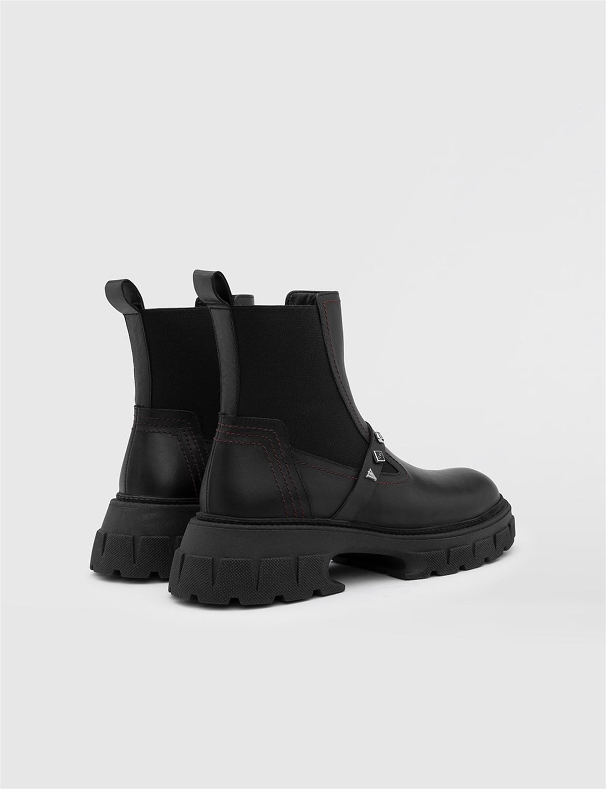 Antje Black Leather Women's Boot